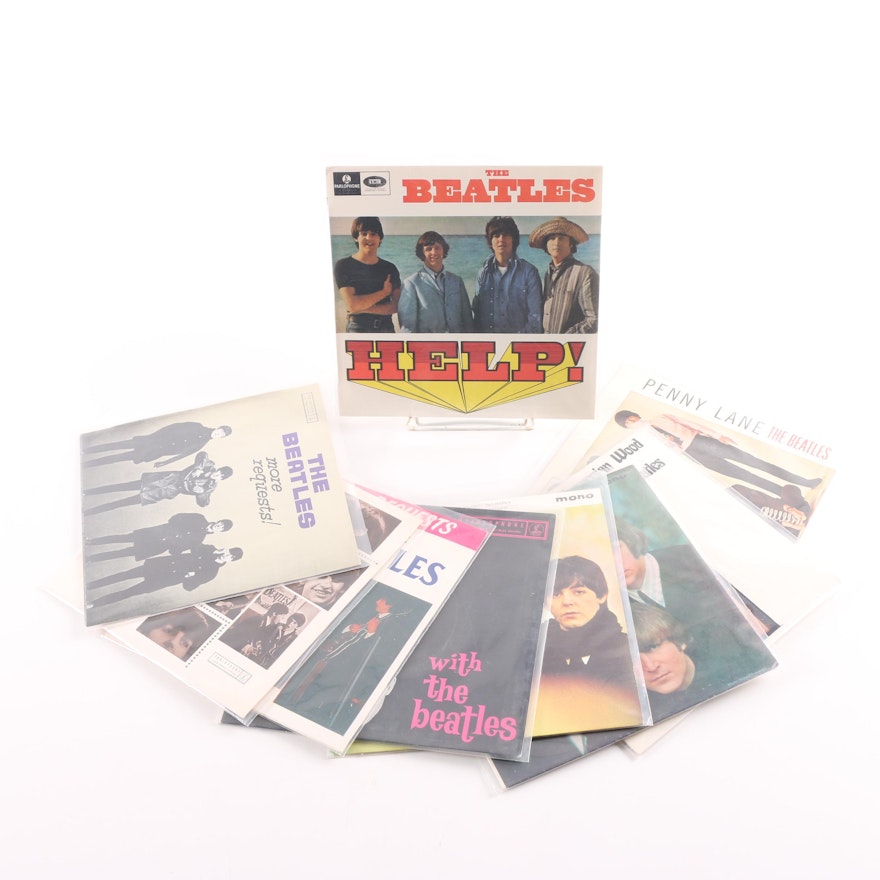 The Beatles Australian 7" Record Collection With Picture Sleeves