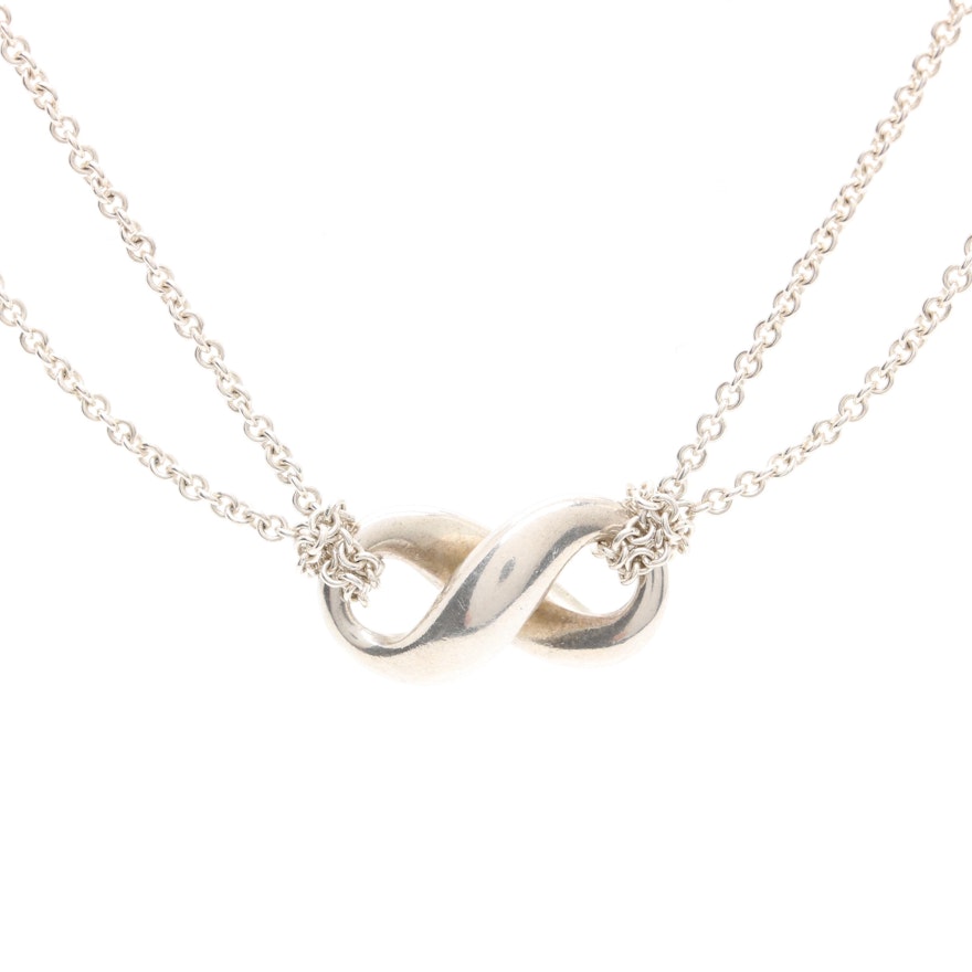 Tiffany & Co. Sterling Silver Infinity Pendant Necklace