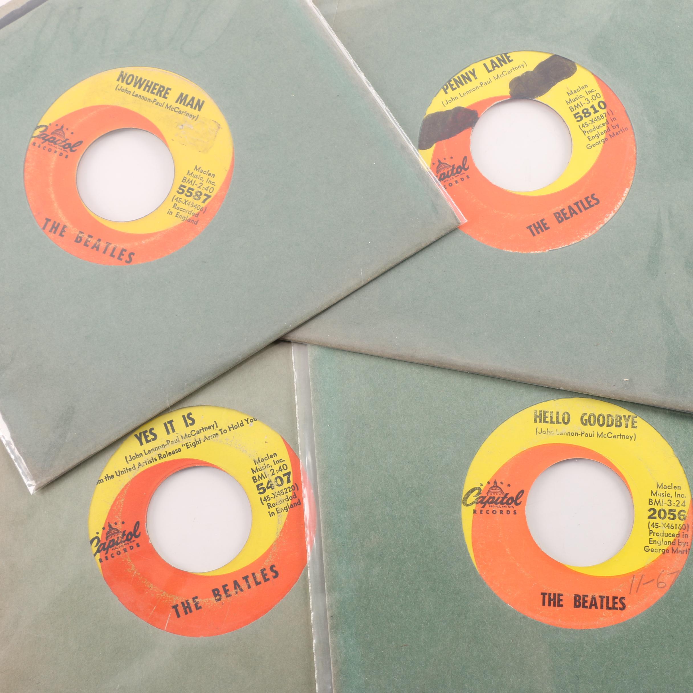 The Beatles Original US 7" Record Pressing Collection