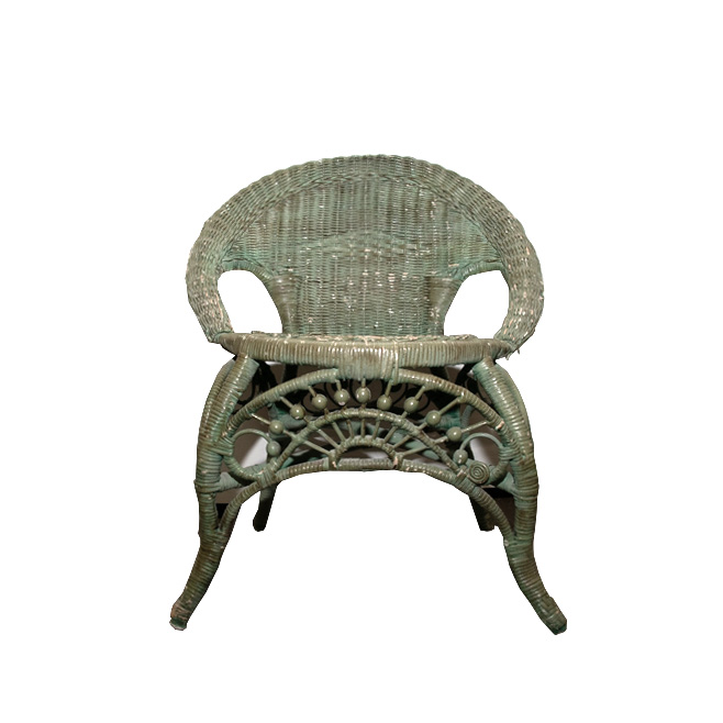 Vintage Painted Wicker Chair