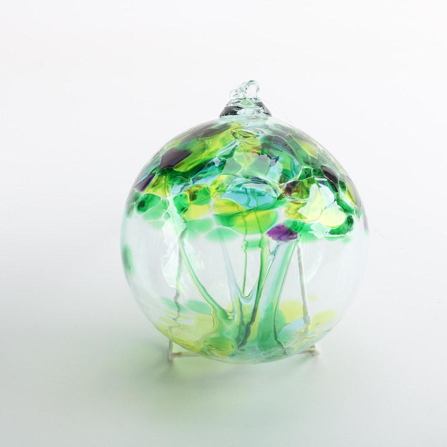 Stephen Kitras "Spring" Art Glass Bauble