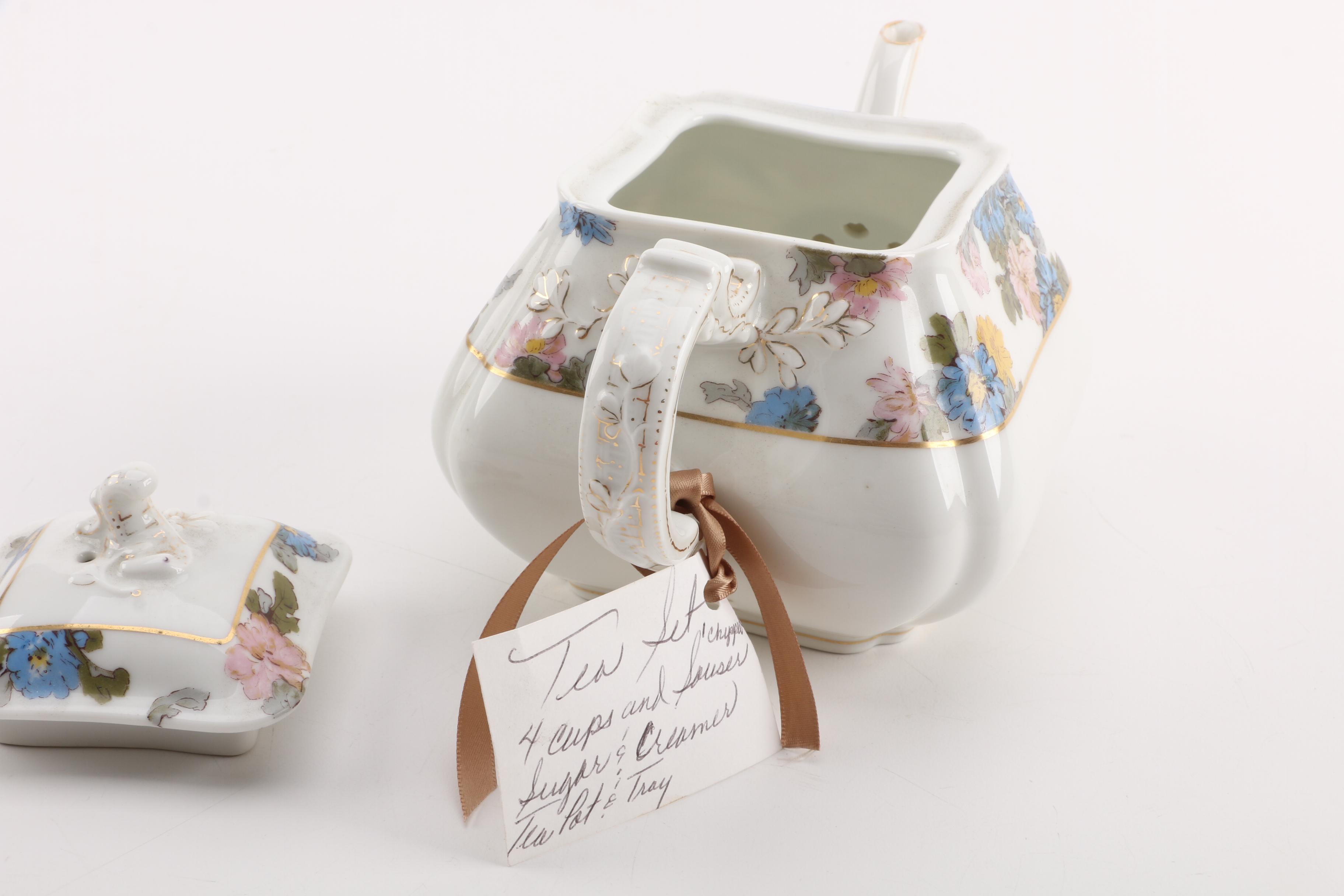 Antique  Haviland Limoges Porcelain Tea Service