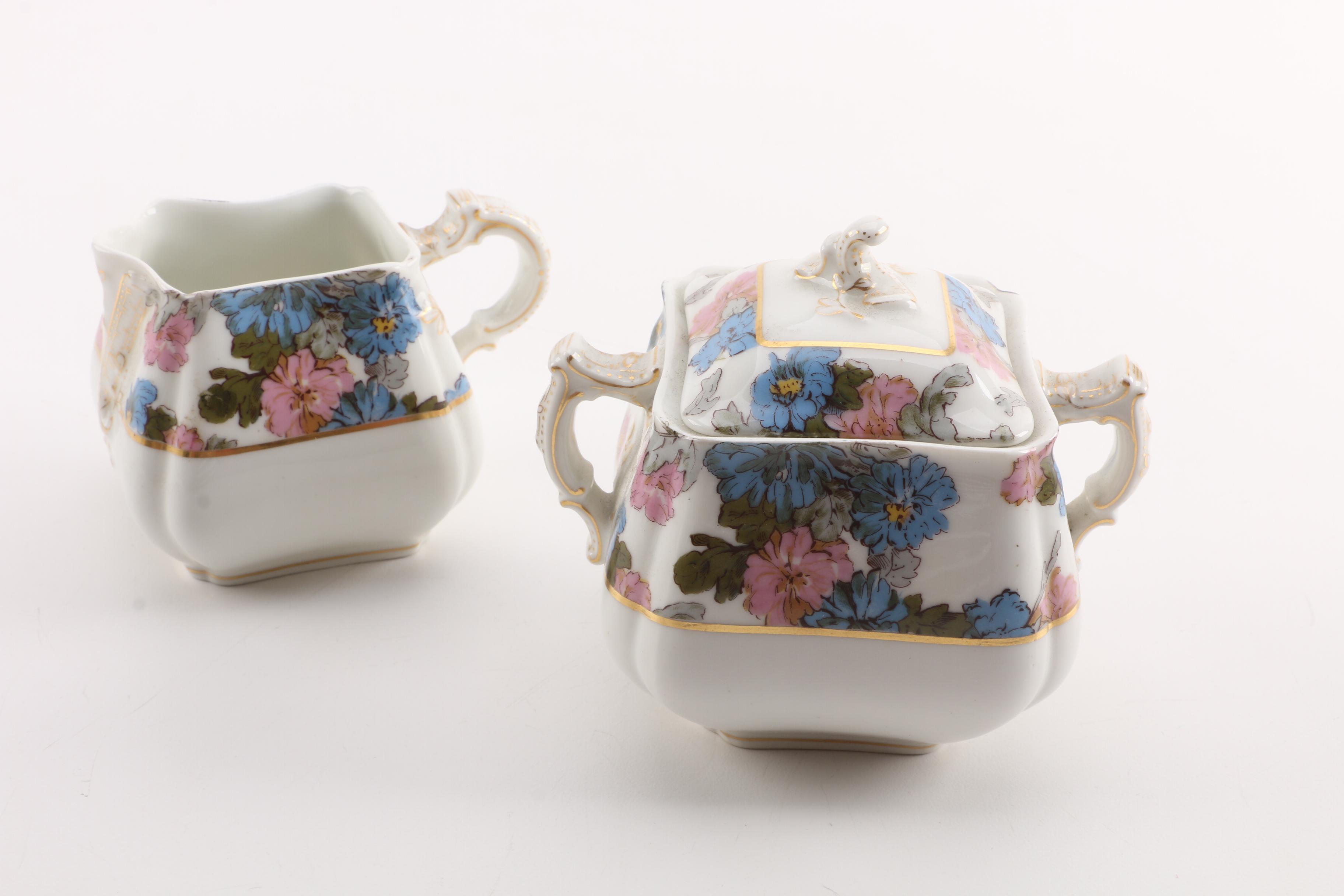 Antique  Haviland Limoges Porcelain Tea Service