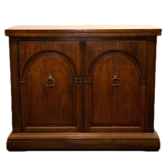 Vintage Liquor Cabinet with Extension Leaves