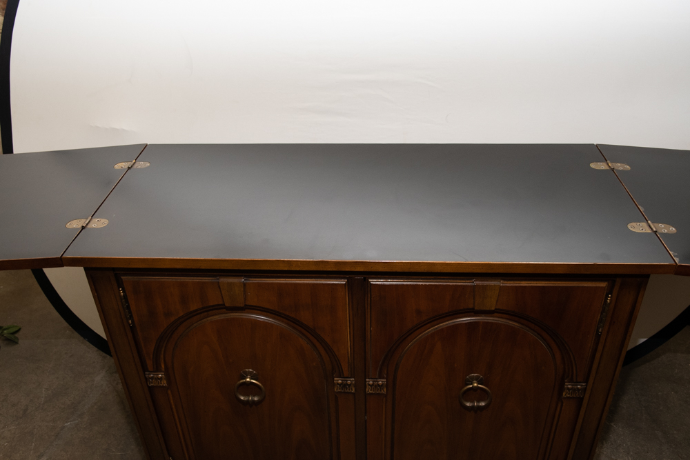 Vintage Liquor Cabinet with Extension Leaves