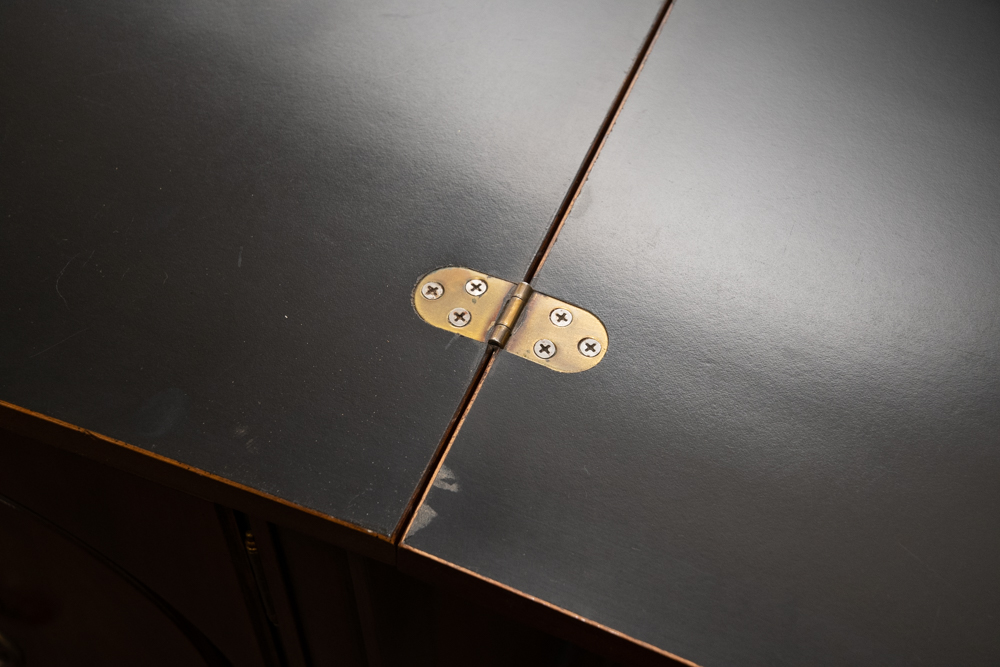 Vintage Liquor Cabinet with Extension Leaves