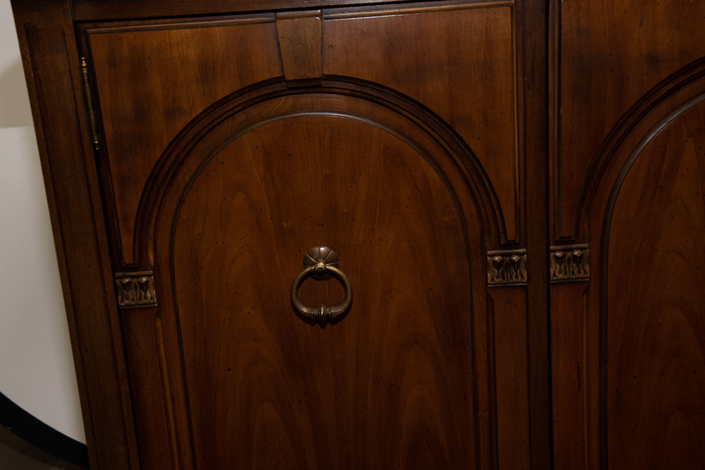 Vintage Liquor Cabinet with Extension Leaves