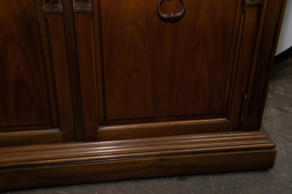 Vintage Liquor Cabinet with Extension Leaves