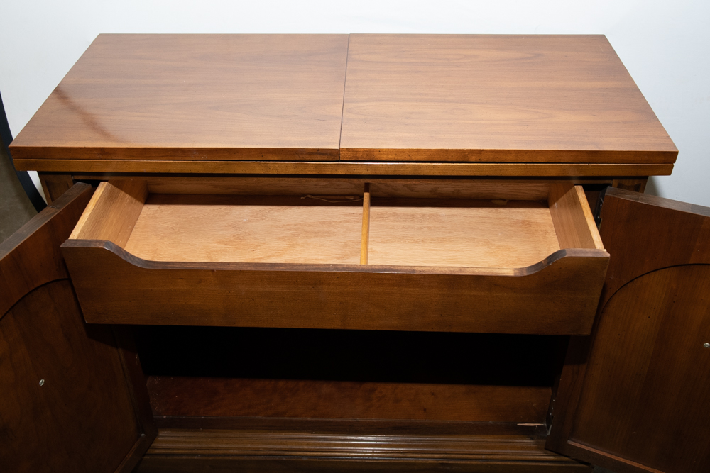 Vintage Liquor Cabinet with Extension Leaves