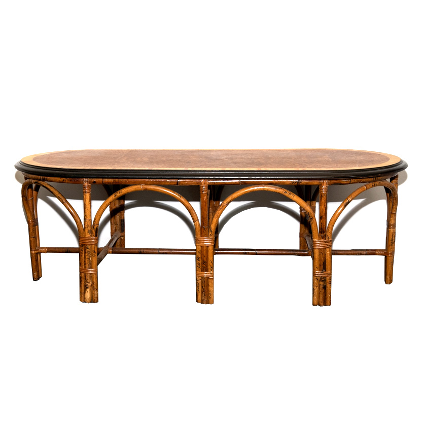 Vintage Bamboo Coffee Table