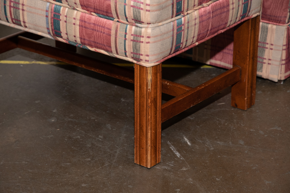 Upholstered Armchair with Matching Bench