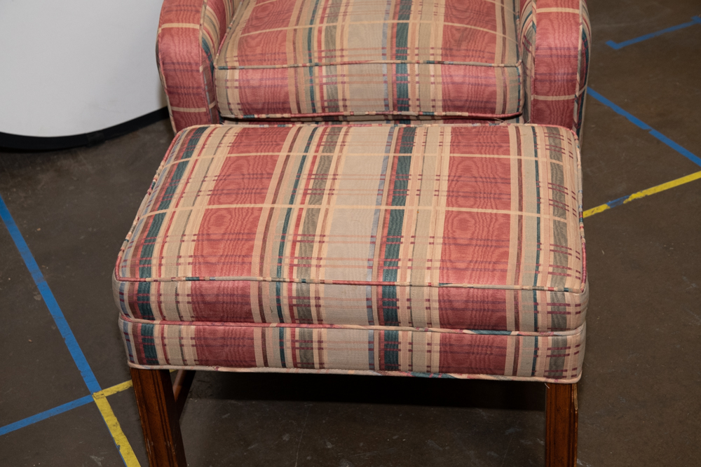 Upholstered Armchair with Matching Bench