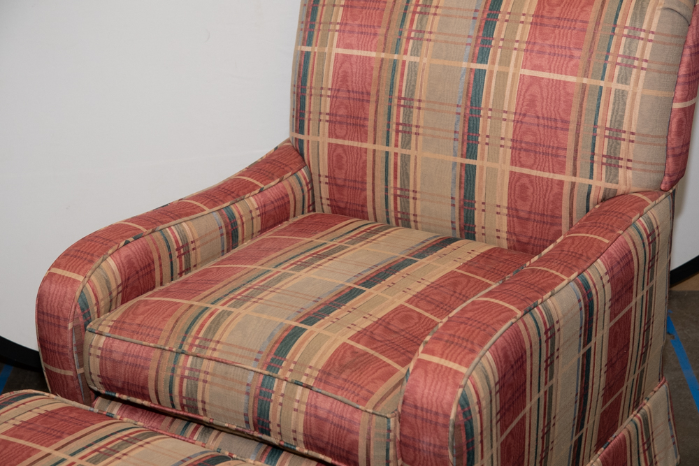 Upholstered Armchair with Matching Bench