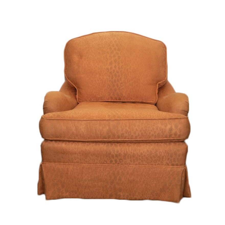 Century Furniture Orange Upholstered Accent Armchair
