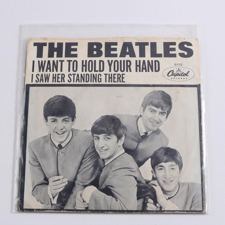 The Beatles "I Want To Hold Your Hand" Original 7" Record With Picture Sleeve