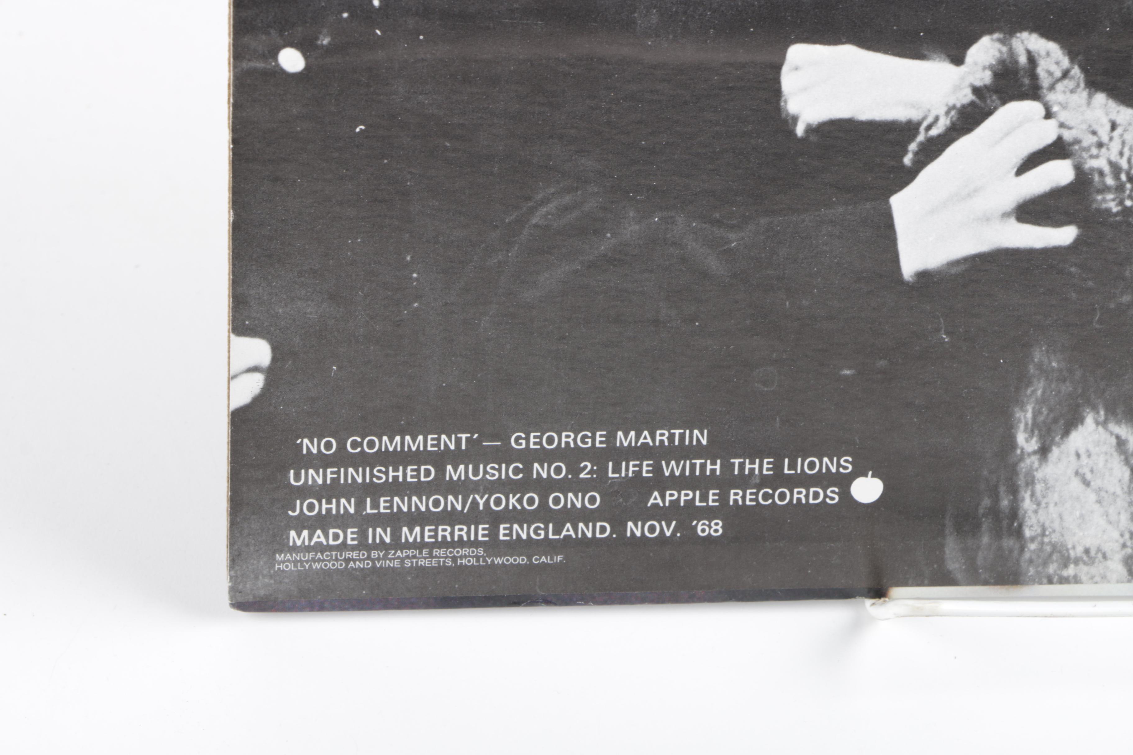 John Lennon and Yoko Ono "Two Virgins" and "Life With The Lions" Records