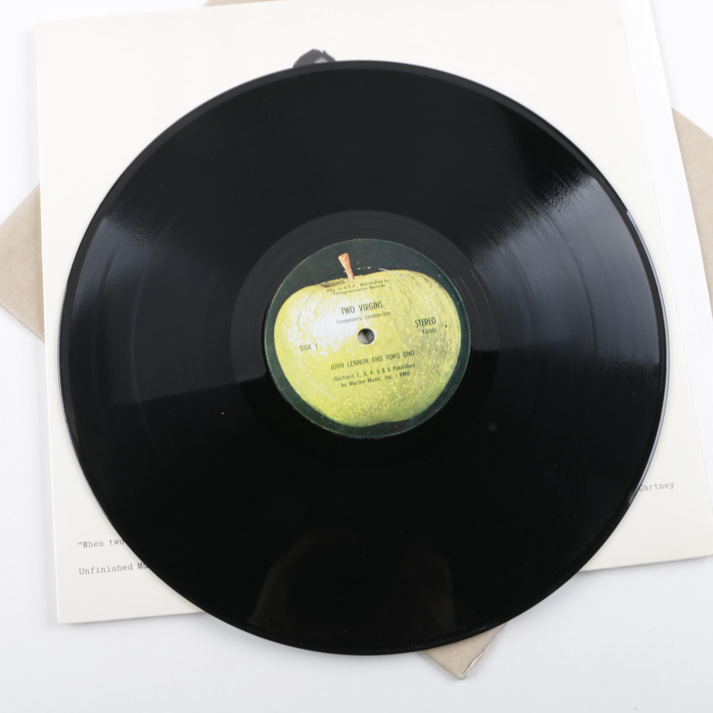 John Lennon and Yoko Ono "Two Virgins" and "Life With The Lions" Records