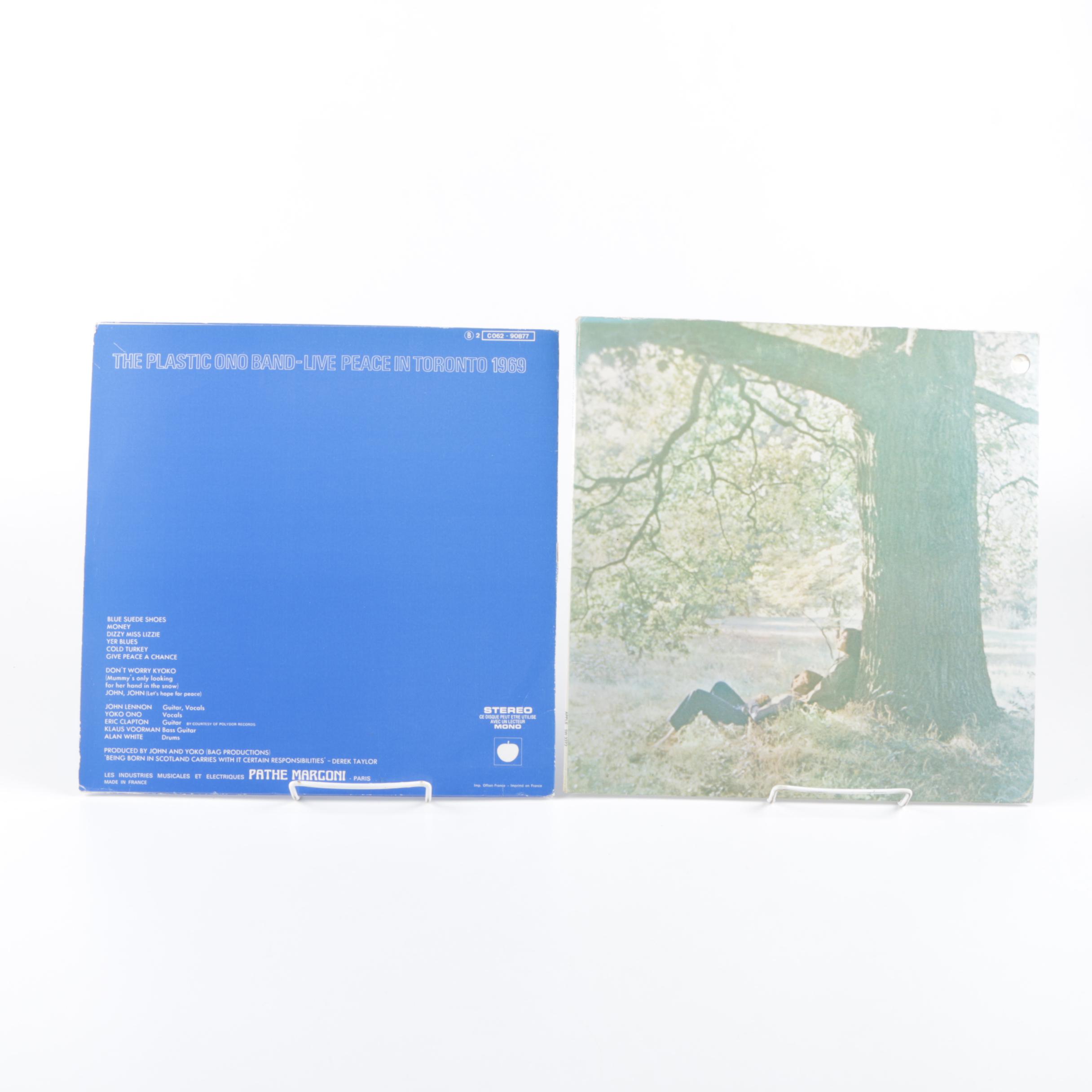 Plastic Ono Band "Live Peace In Toronto 1969" French Mono and "S/T" Promo Record