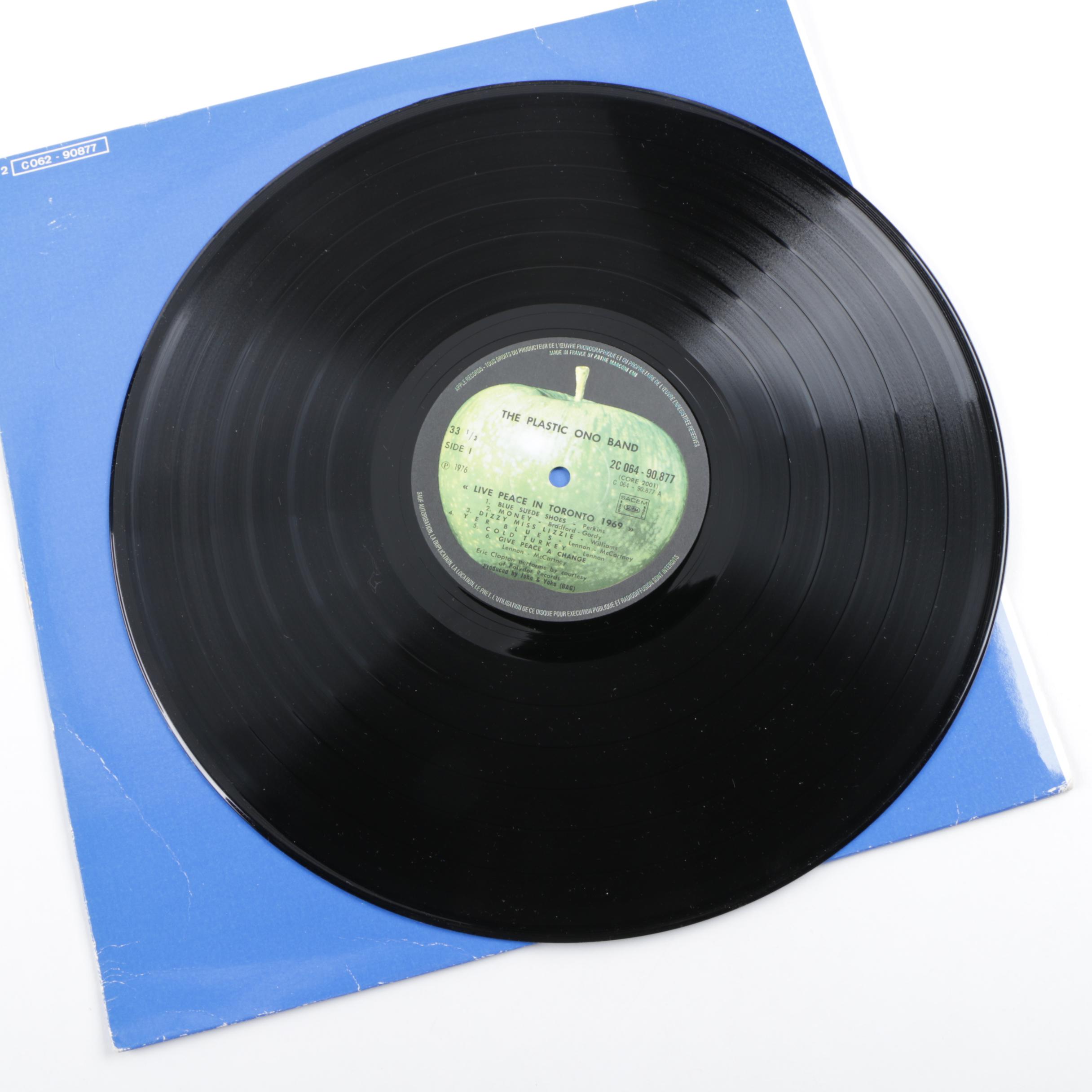 Plastic Ono Band "Live Peace In Toronto 1969" French Mono and "S/T" Promo Record