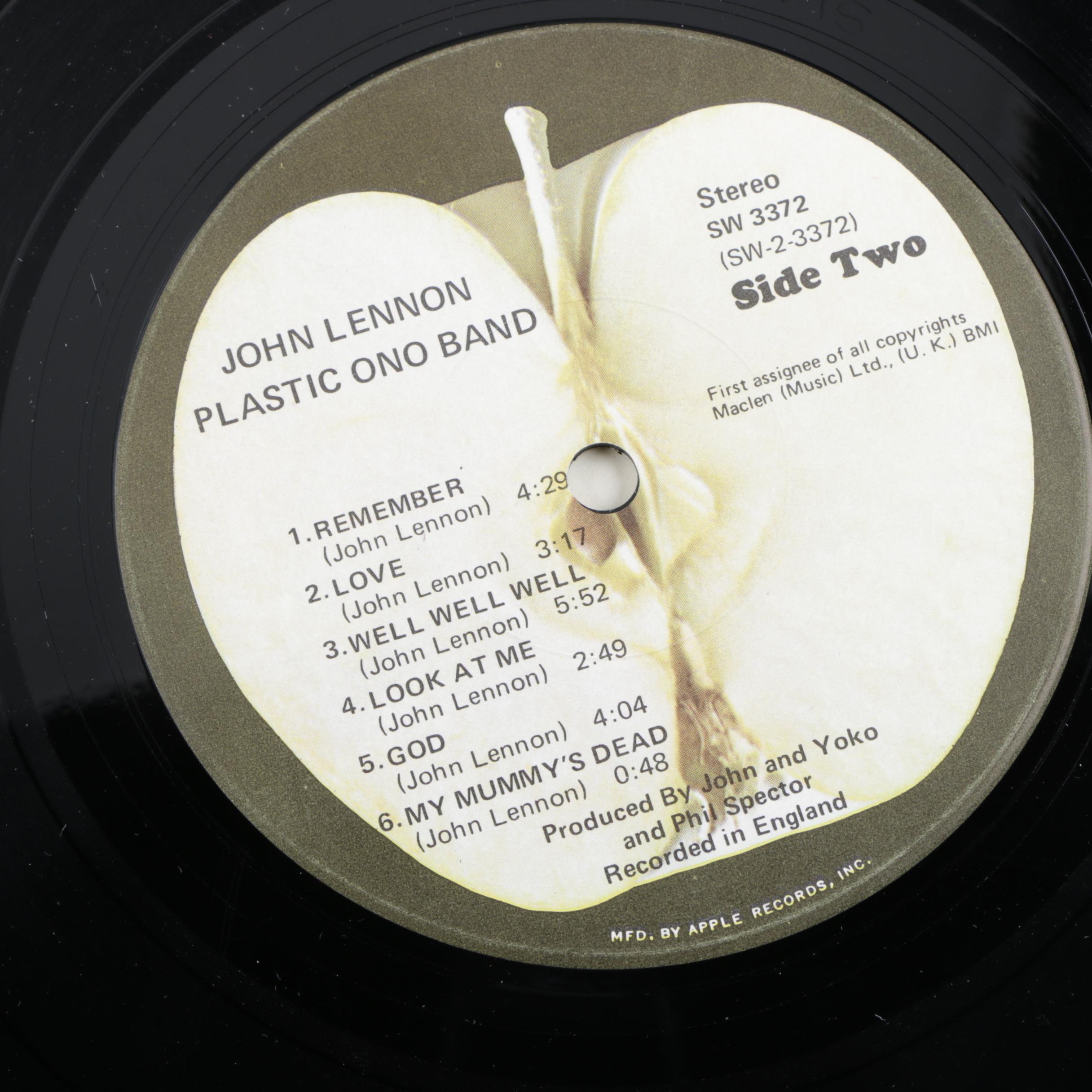 Plastic Ono Band "Live Peace In Toronto 1969" French Mono and "S/T" Promo Record