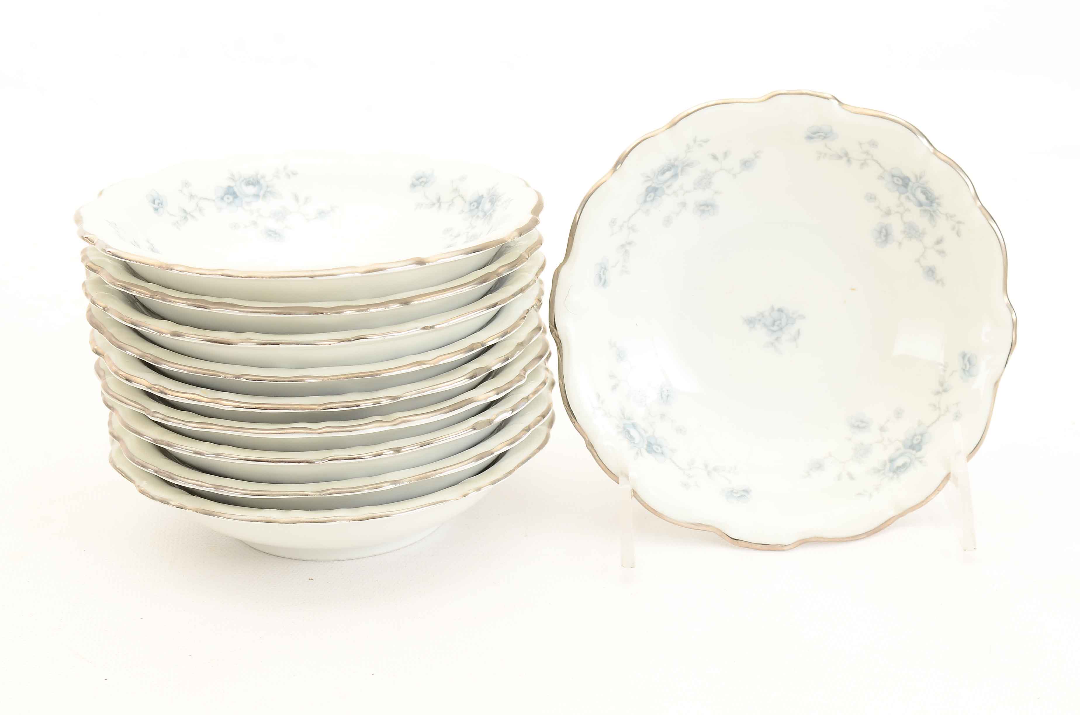 Vintage Johann Haviland "Blue Garland" Bavarian Porcelain China Set