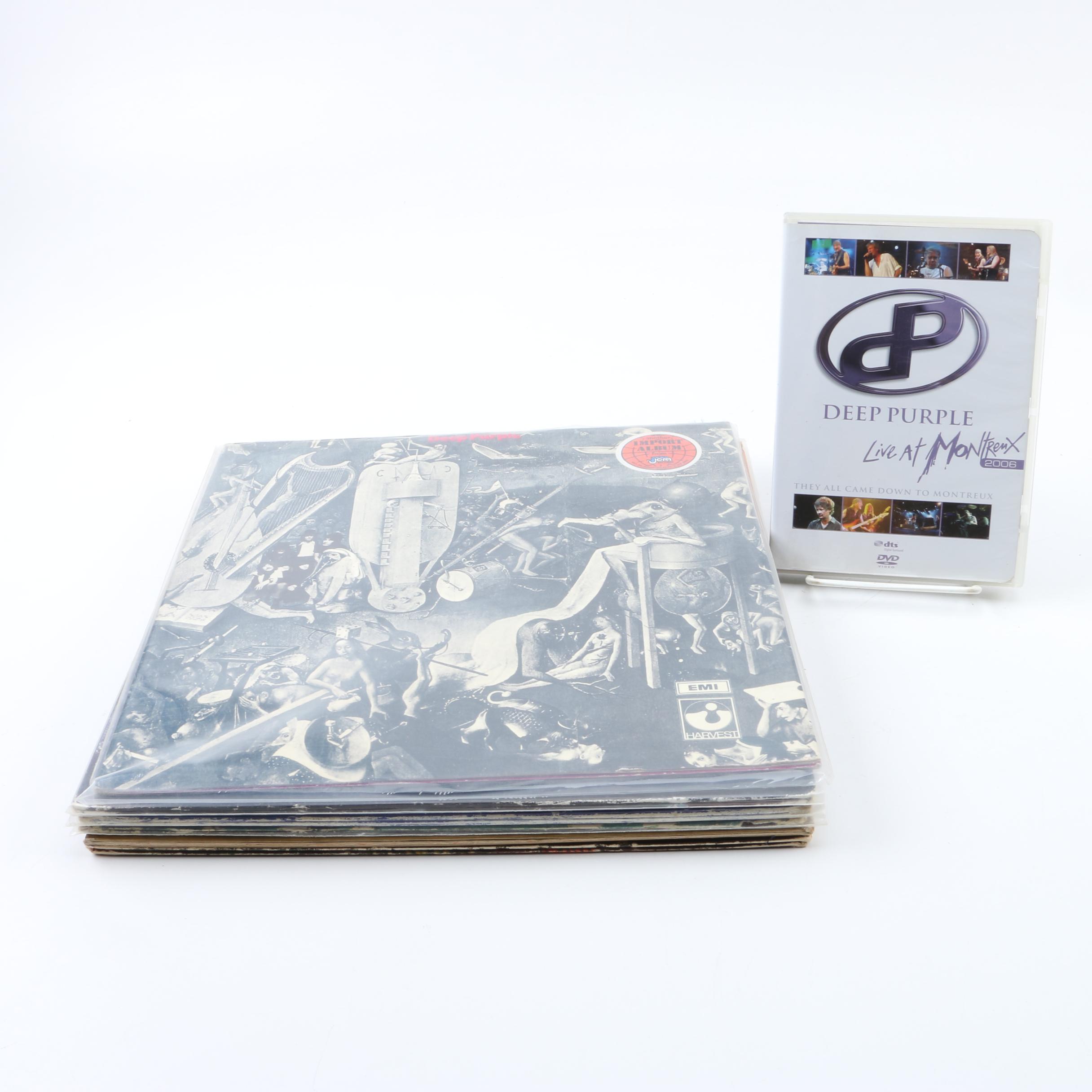 Deep Purple Records Including European Pressings and "Live at Montreaux" DVD