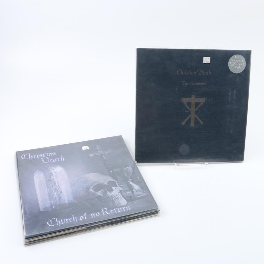 Christian Death LP Records Including "The Scriptures", "Church Of No Return"