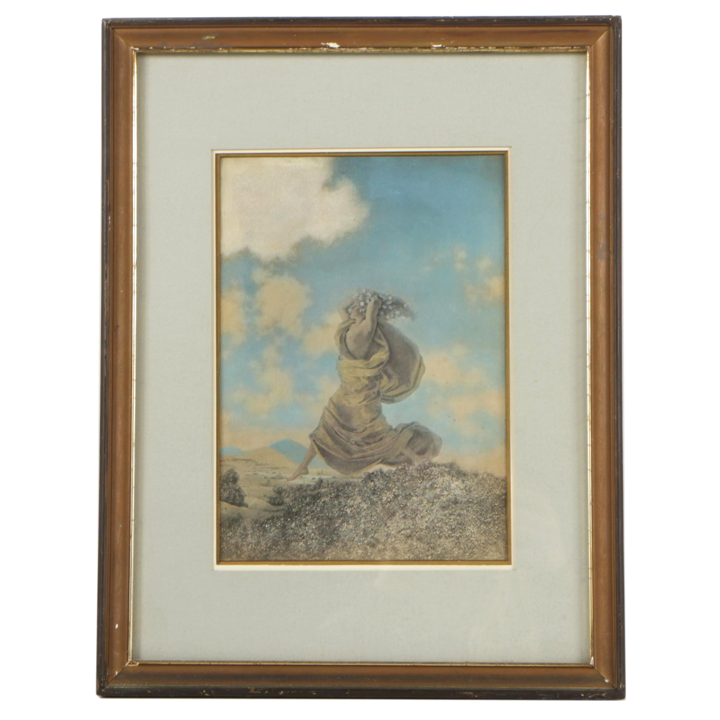 Photogravure With Poem "Spring"