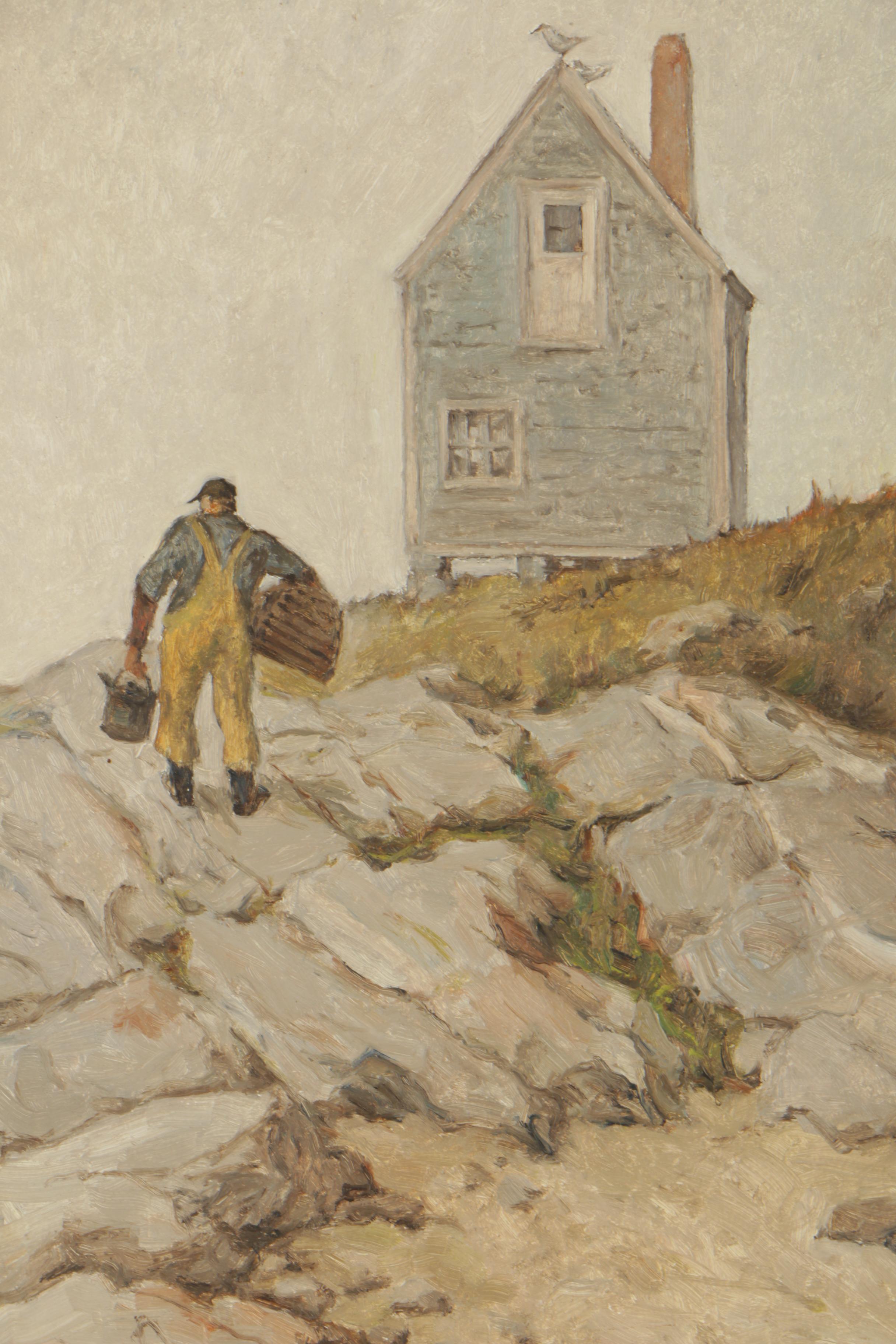 Richard G. Sigafoos Signed Oil Painting "Island Solitude"