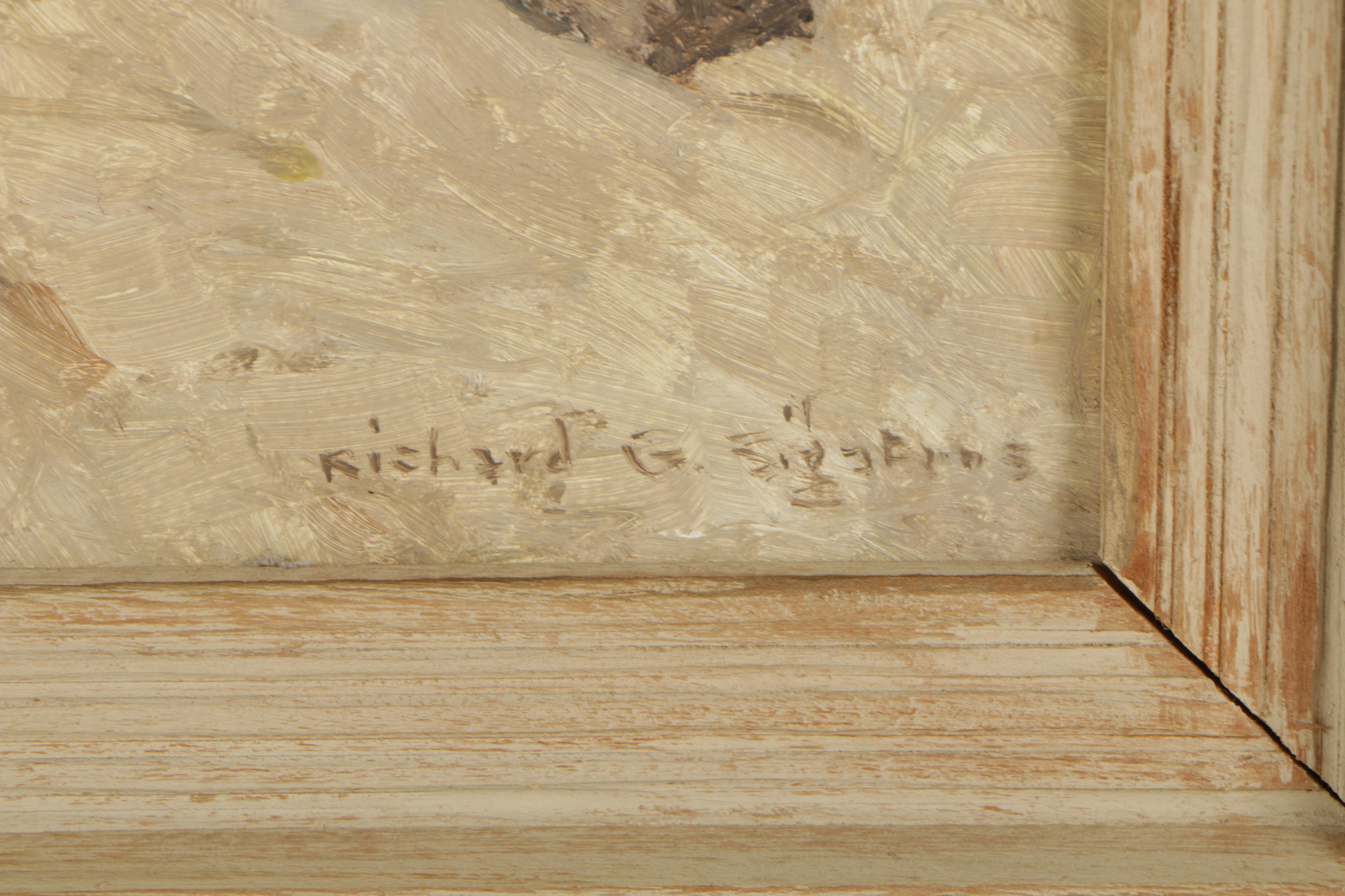 Richard G. Sigafoos Signed Oil Painting "Island Solitude"