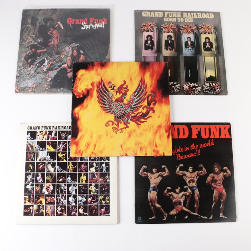 Grand Funk Records Including "Survival", "Phoenix", "Caught In The Act"