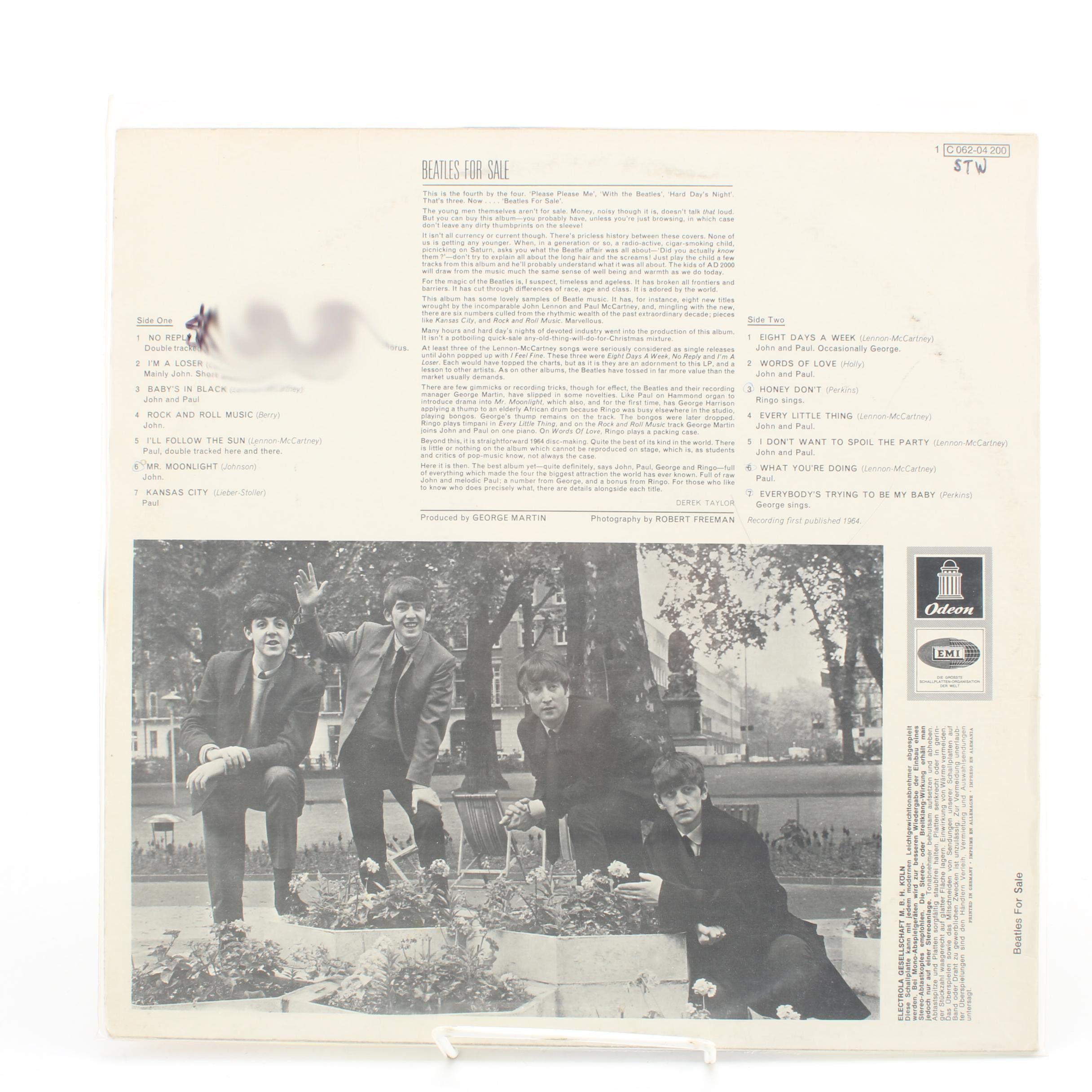 "Beatles For Sale" German Stereo Record Pressing