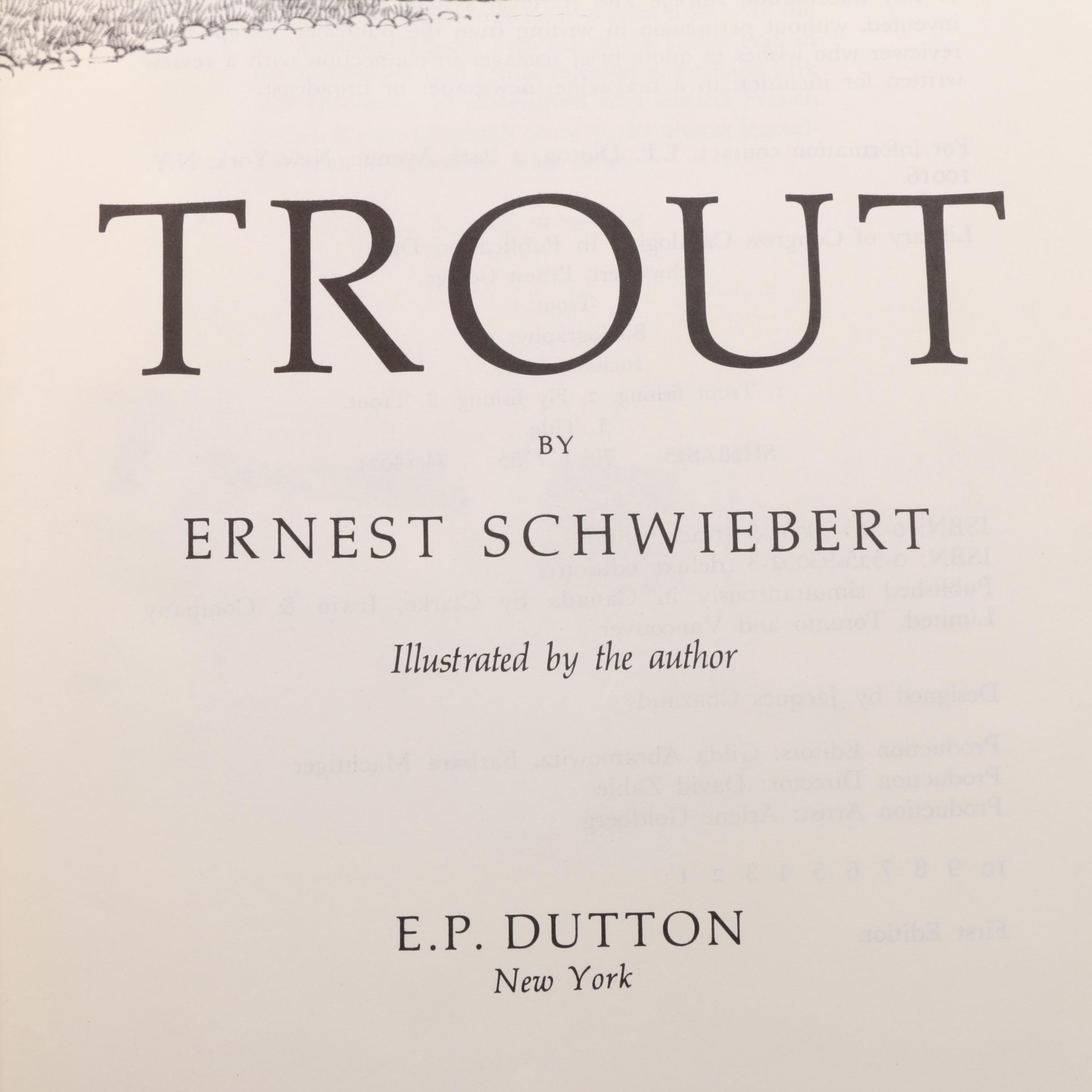 Two-Volume Signed Limited First Edition "Trout" by Ernest Schwiebert
