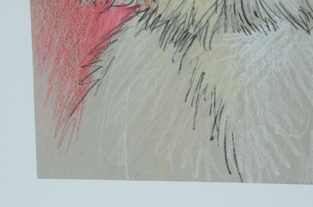 Ross Hayes Original Mixed Media Drawing "Little Dog"