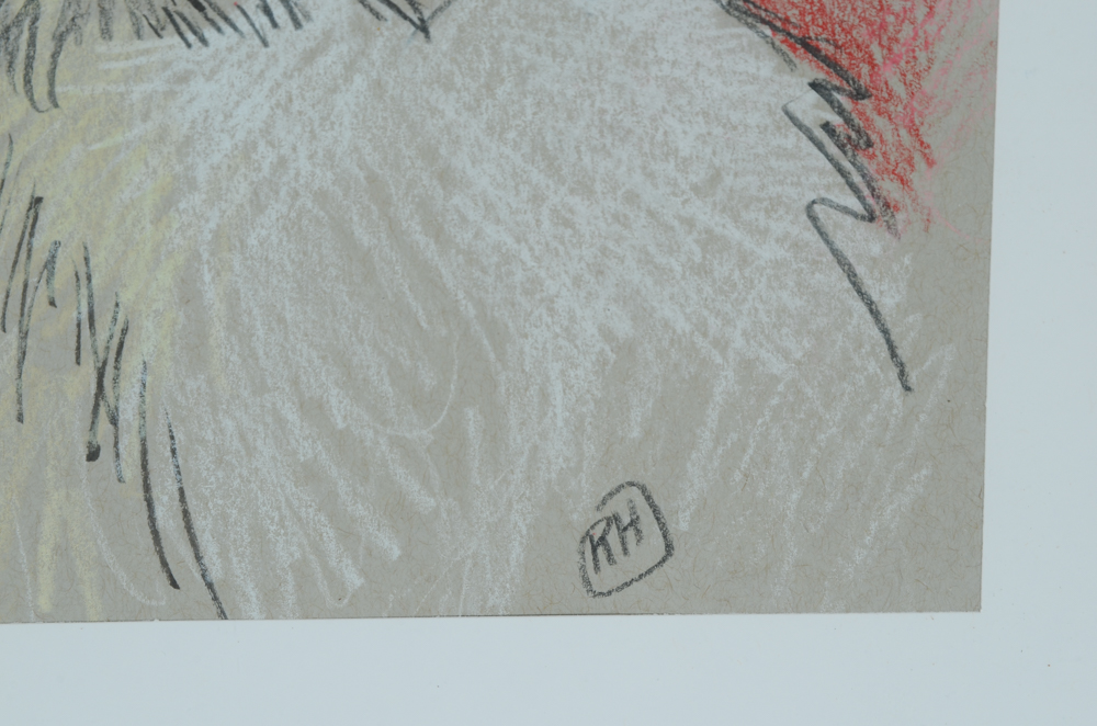 Ross Hayes Original Mixed Media Drawing "Little Dog"