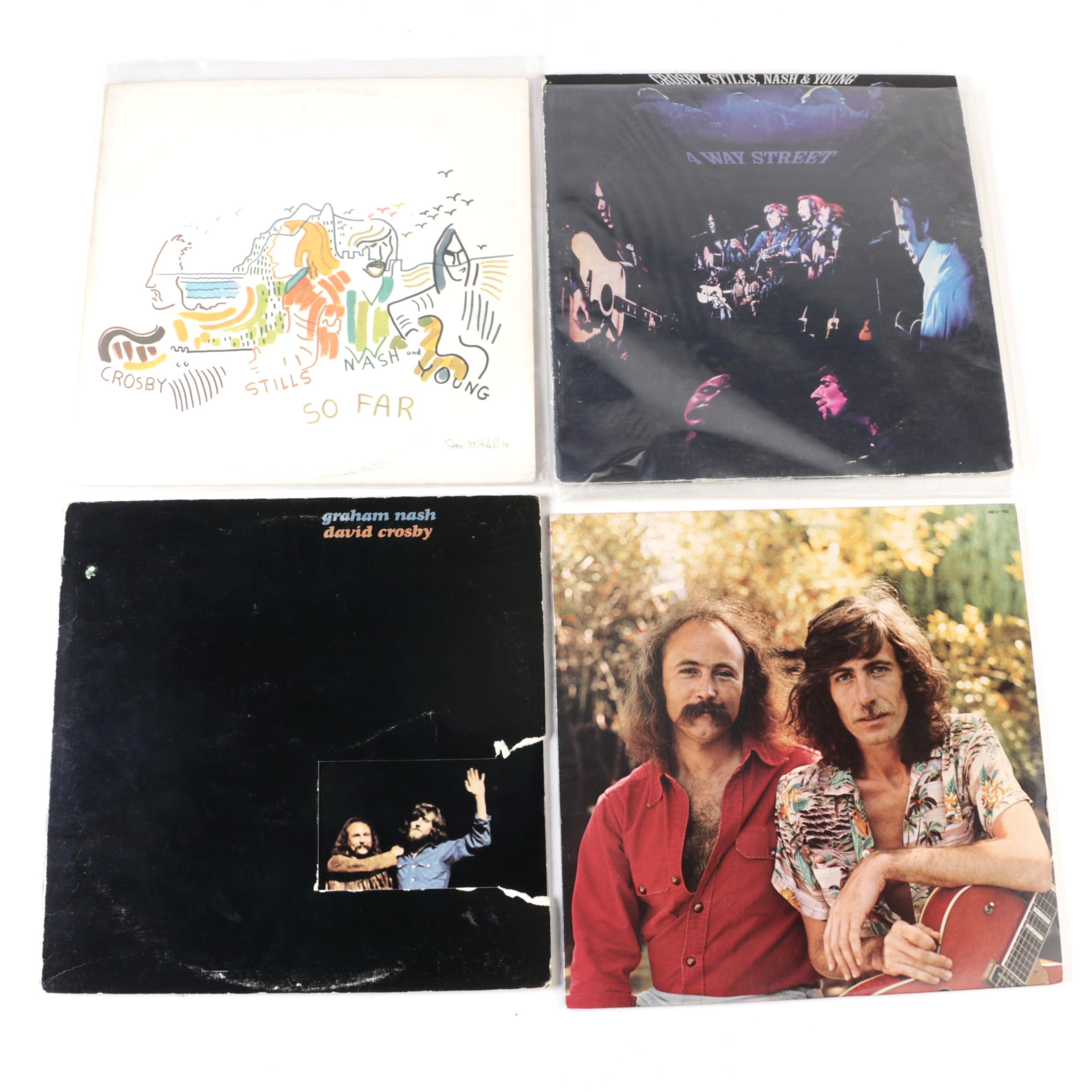 Crosby, Still, Nash and Young Records Including "Deja Vu", "So Far"