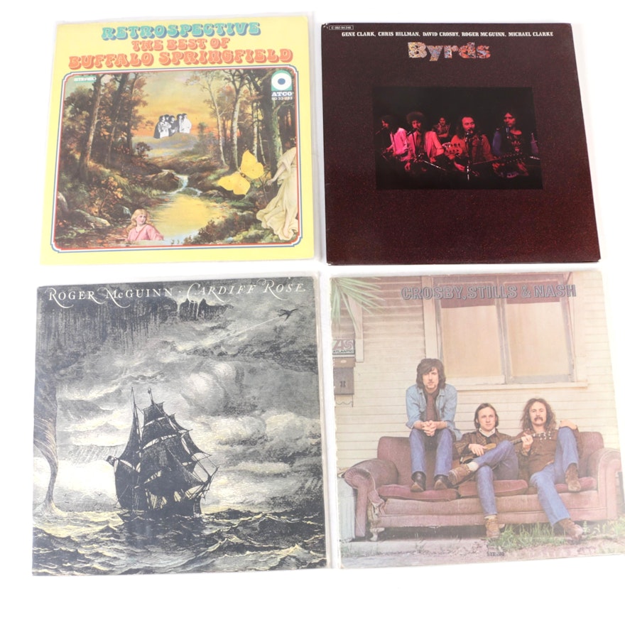 Vintage Records by the Byrds, Crosby Stills & Nash, Buffalo Springfield