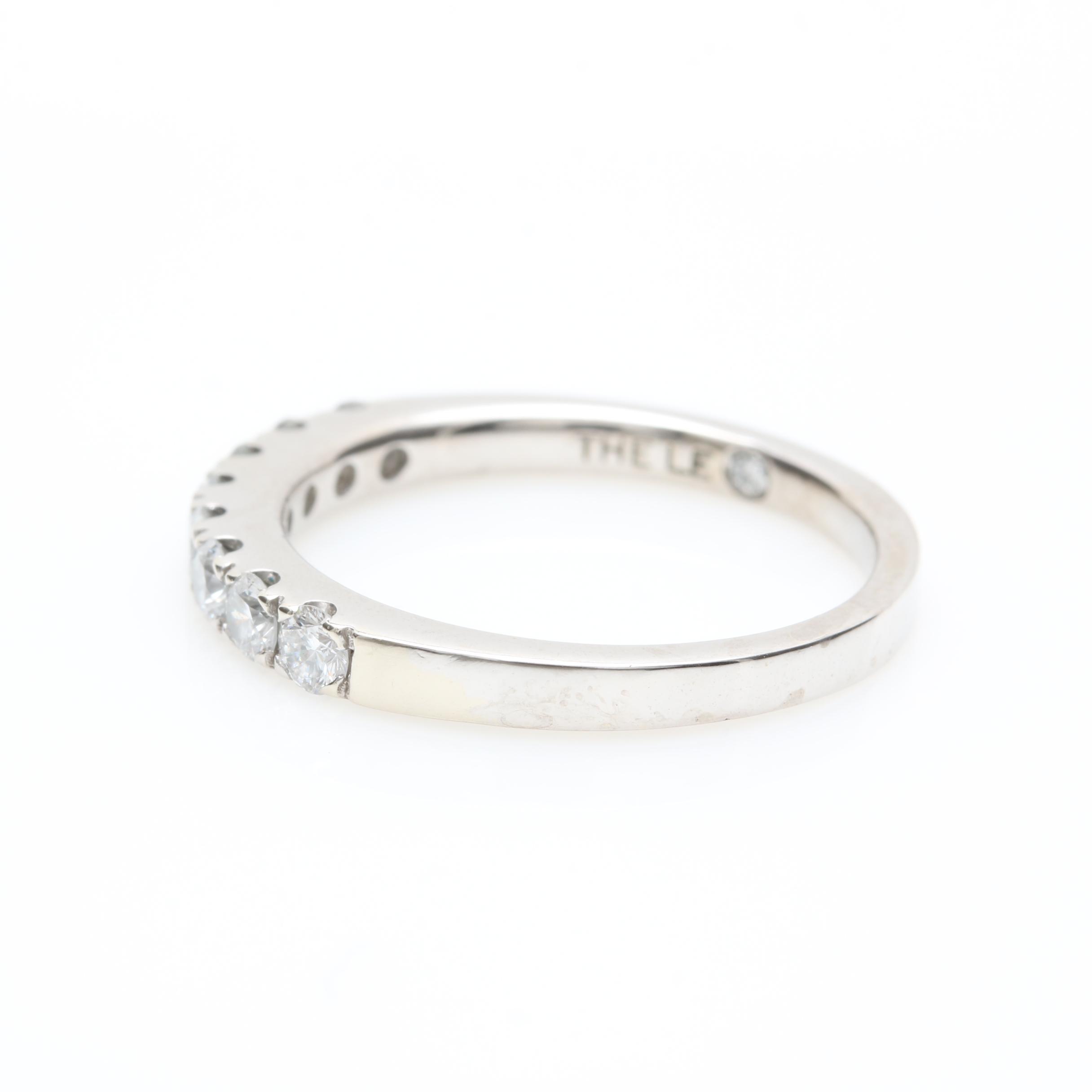 The LEO 14K White Gold Diamond Band