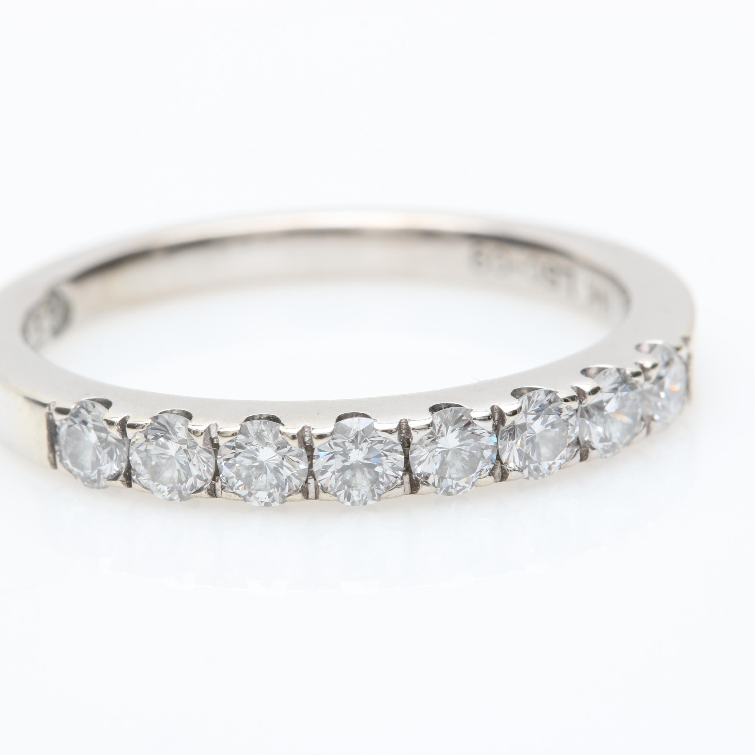 The LEO 14K White Gold Diamond Band