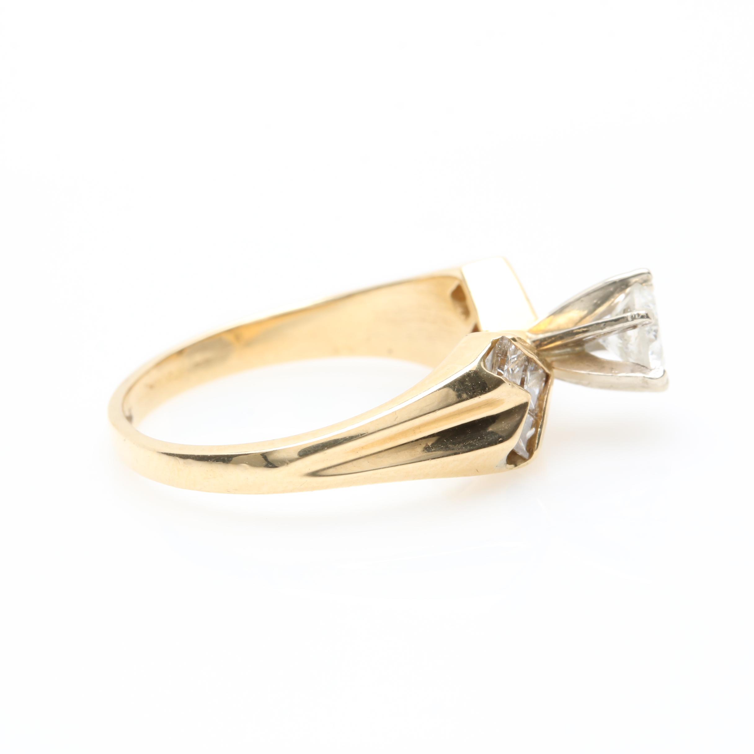 14K and 18K Yellow Gold 0.67 CTW Diamond Ring