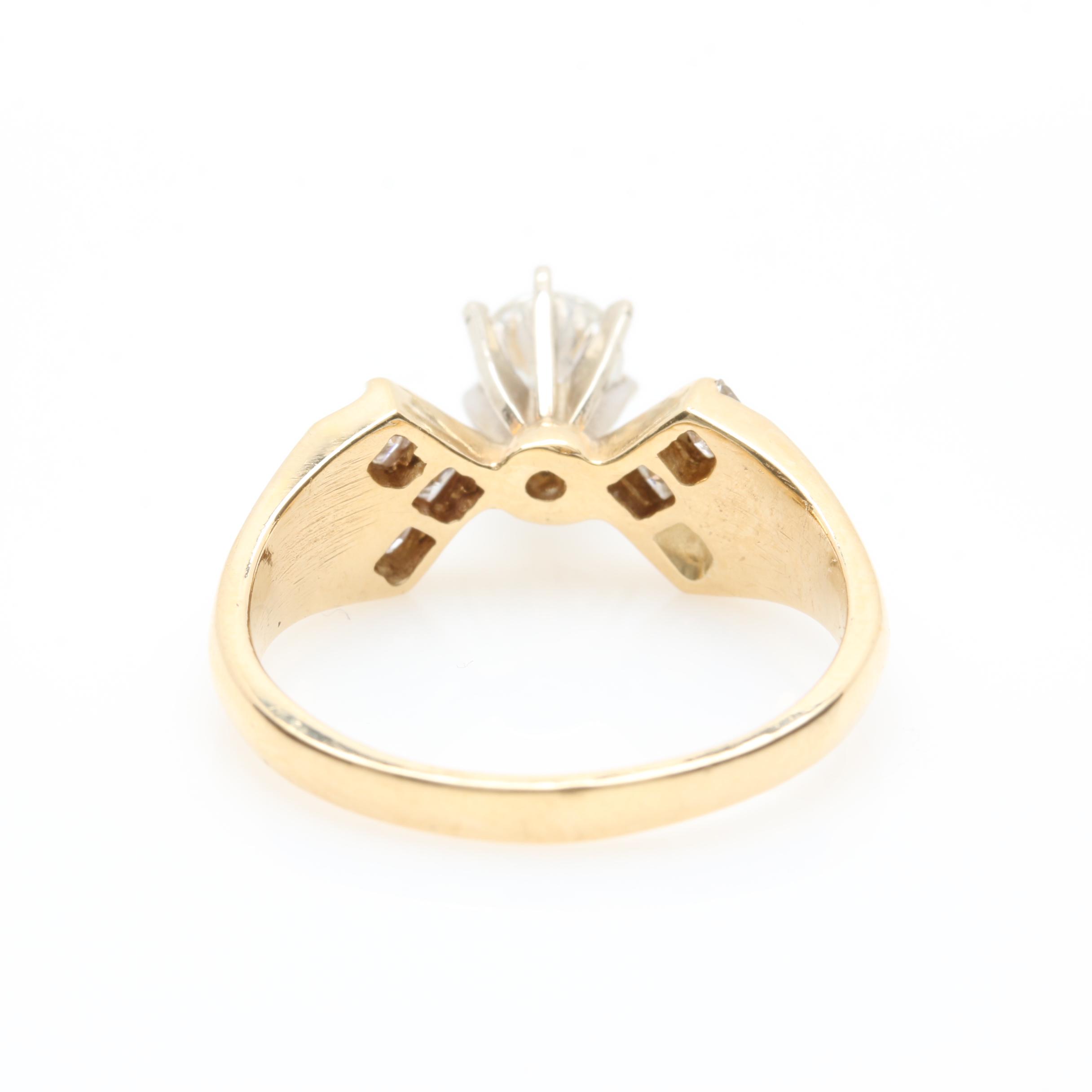 14K and 18K Yellow Gold 0.67 CTW Diamond Ring