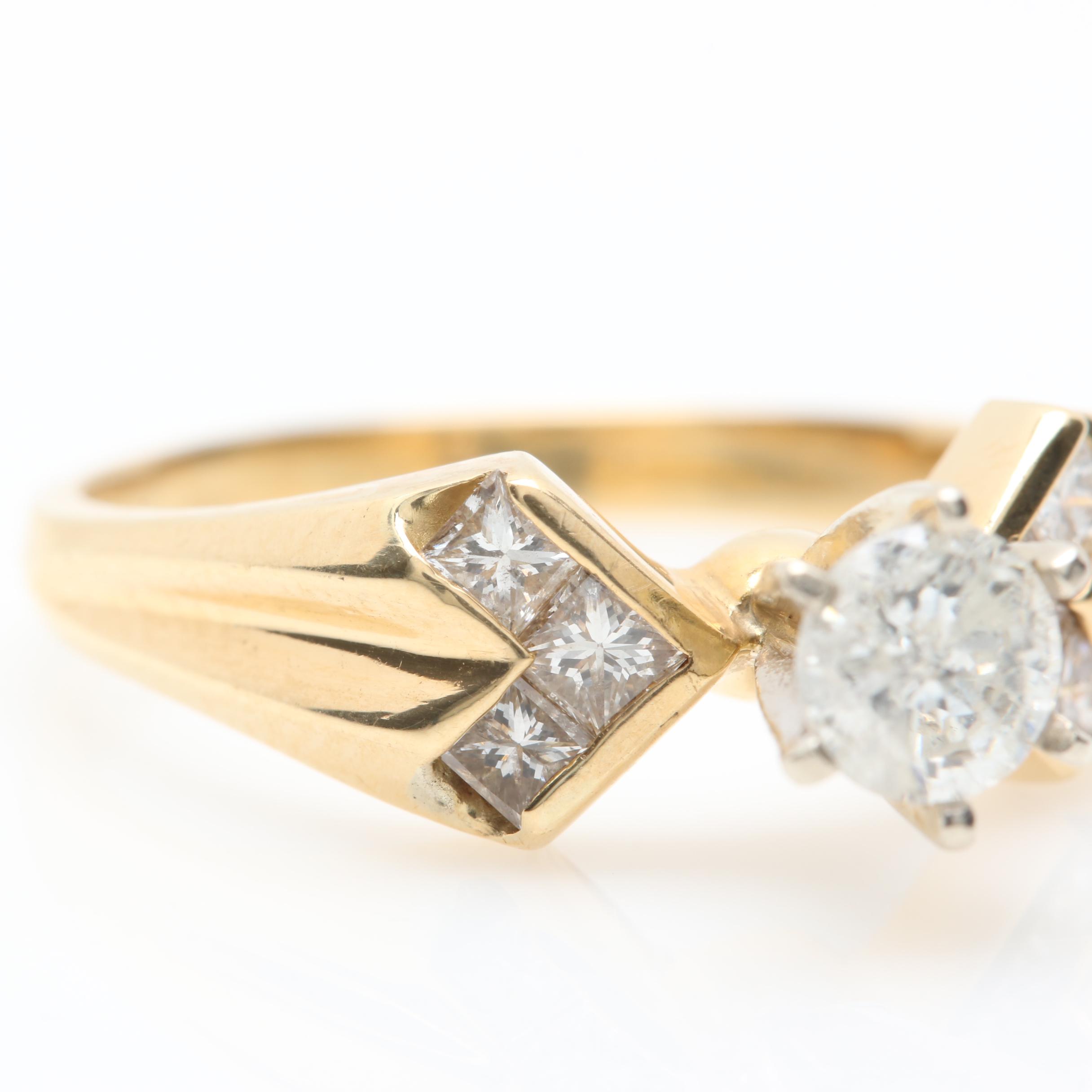 14K and 18K Yellow Gold 0.67 CTW Diamond Ring