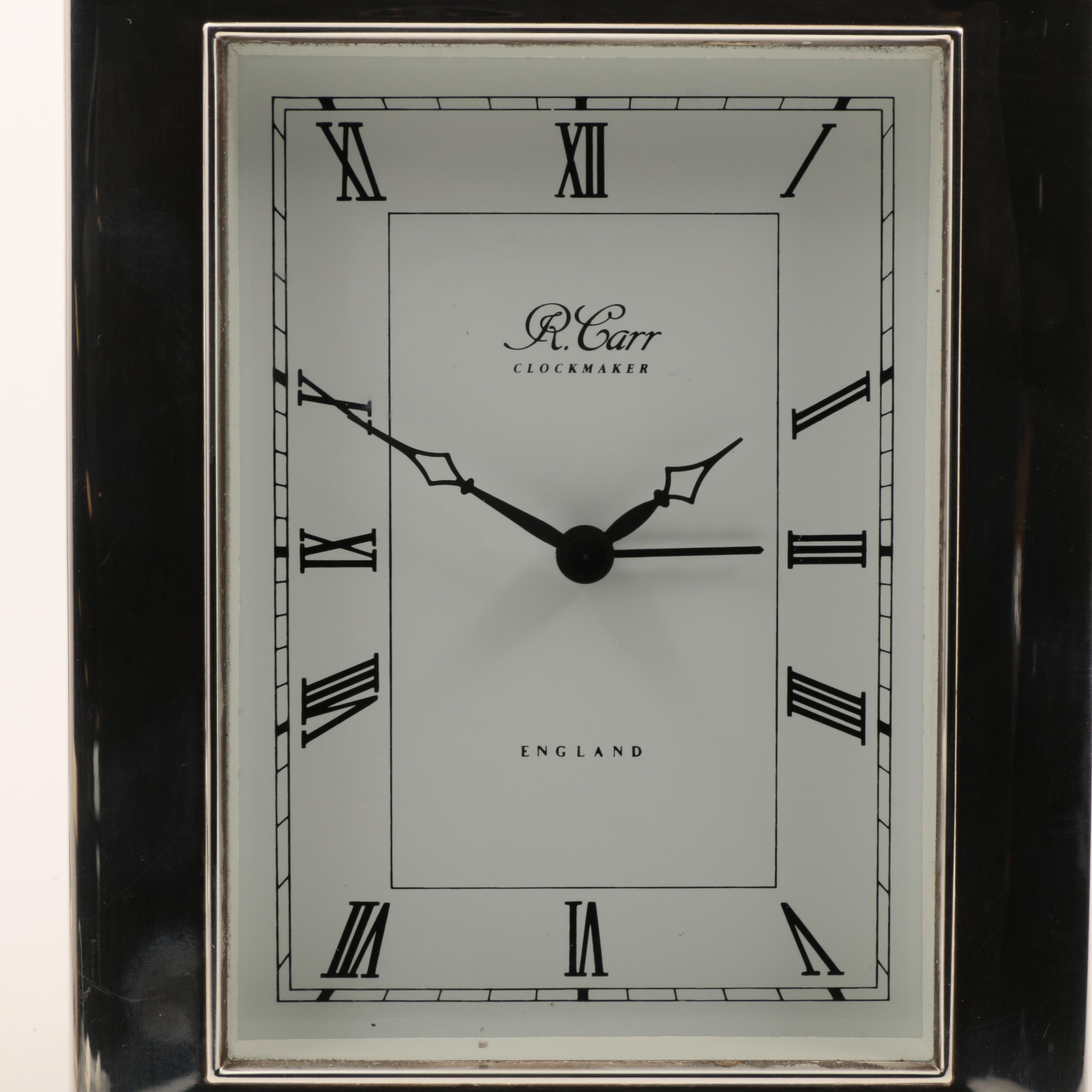Carr's of Sheffield British Sterling Silver Picture Frame and Desk Clock