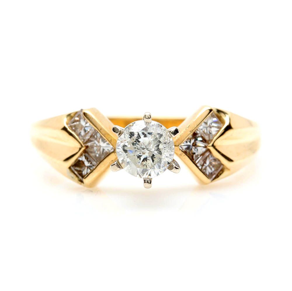 14K and 18K Yellow Gold 0.67 CTW Diamond Ring