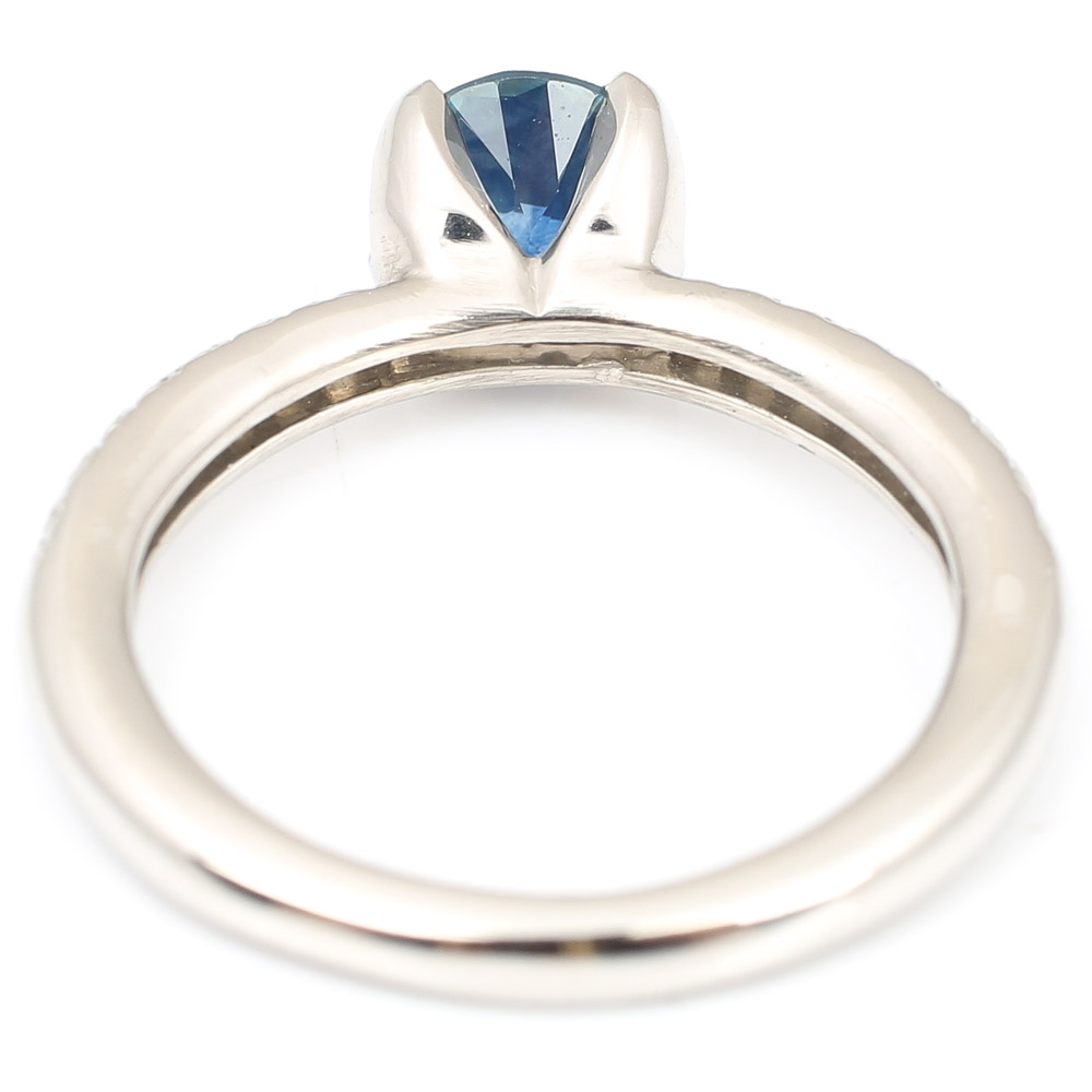 Platinum Sapphire and Diamond Ring