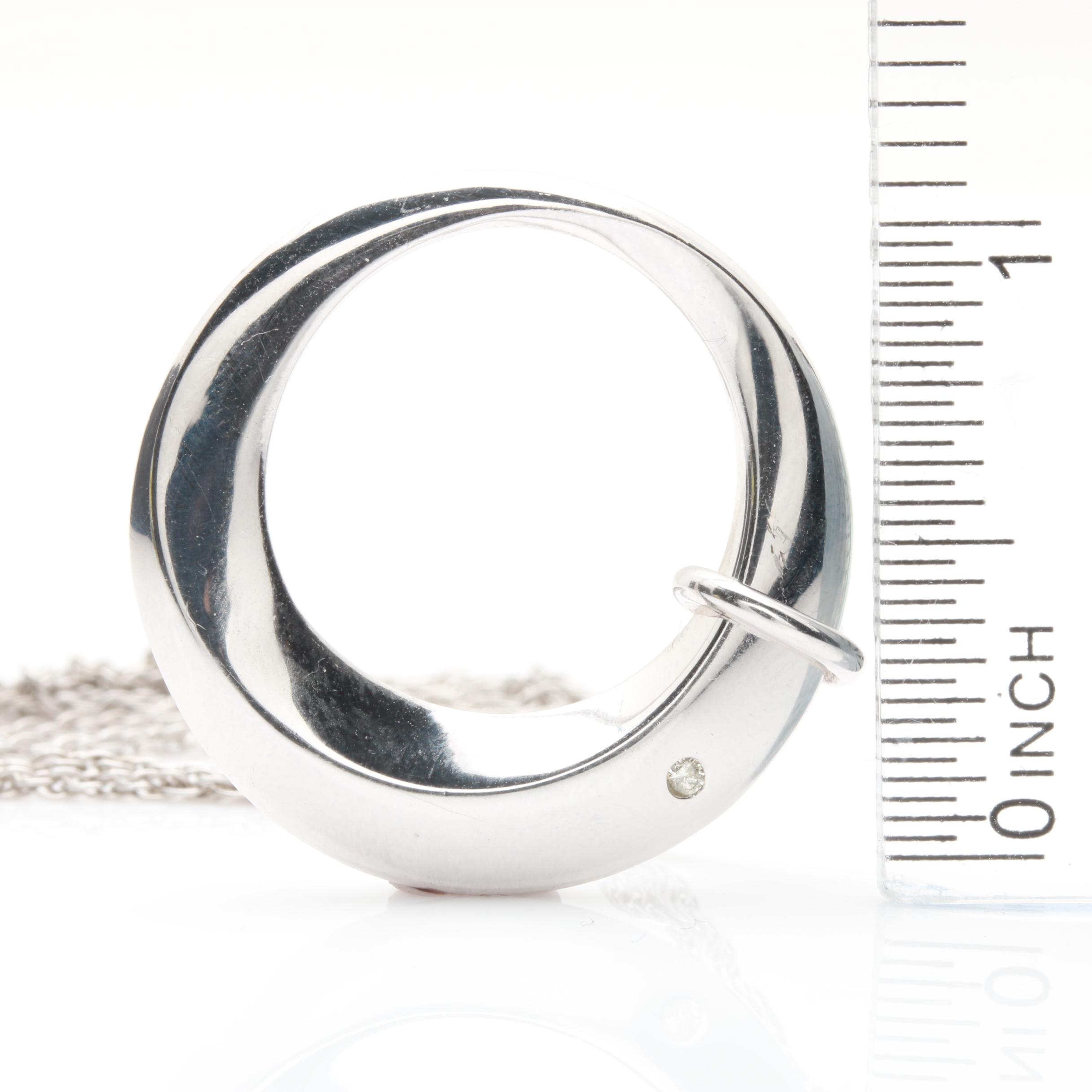 Sterling Silver Diamond Pendant Necklace