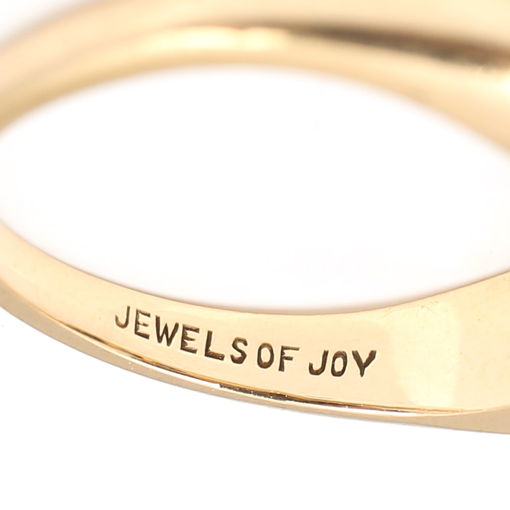 14K Yellow Gold Three-Stone Diamond Band