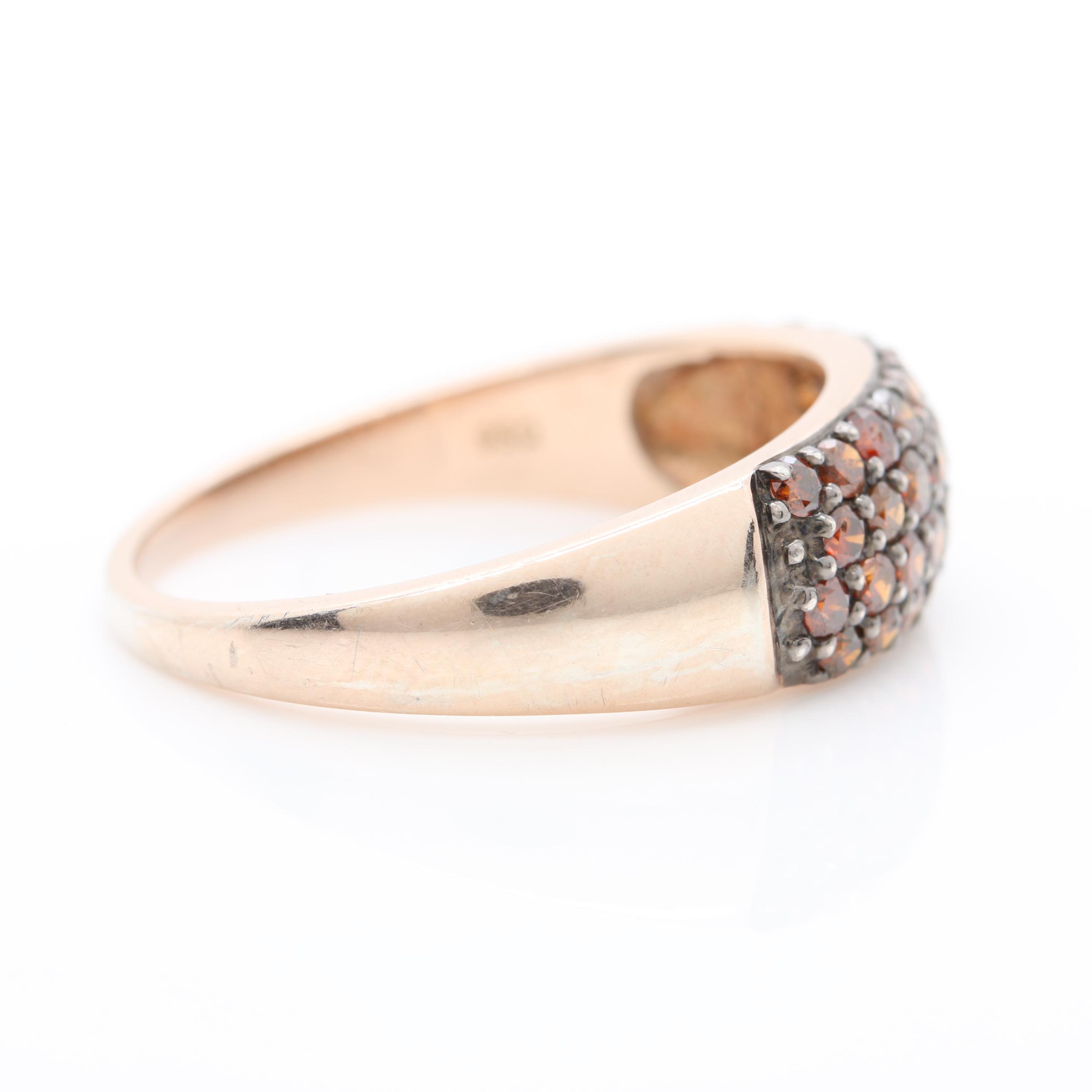 Gold Wash on Sterling Silver Brown Diamond Ring
