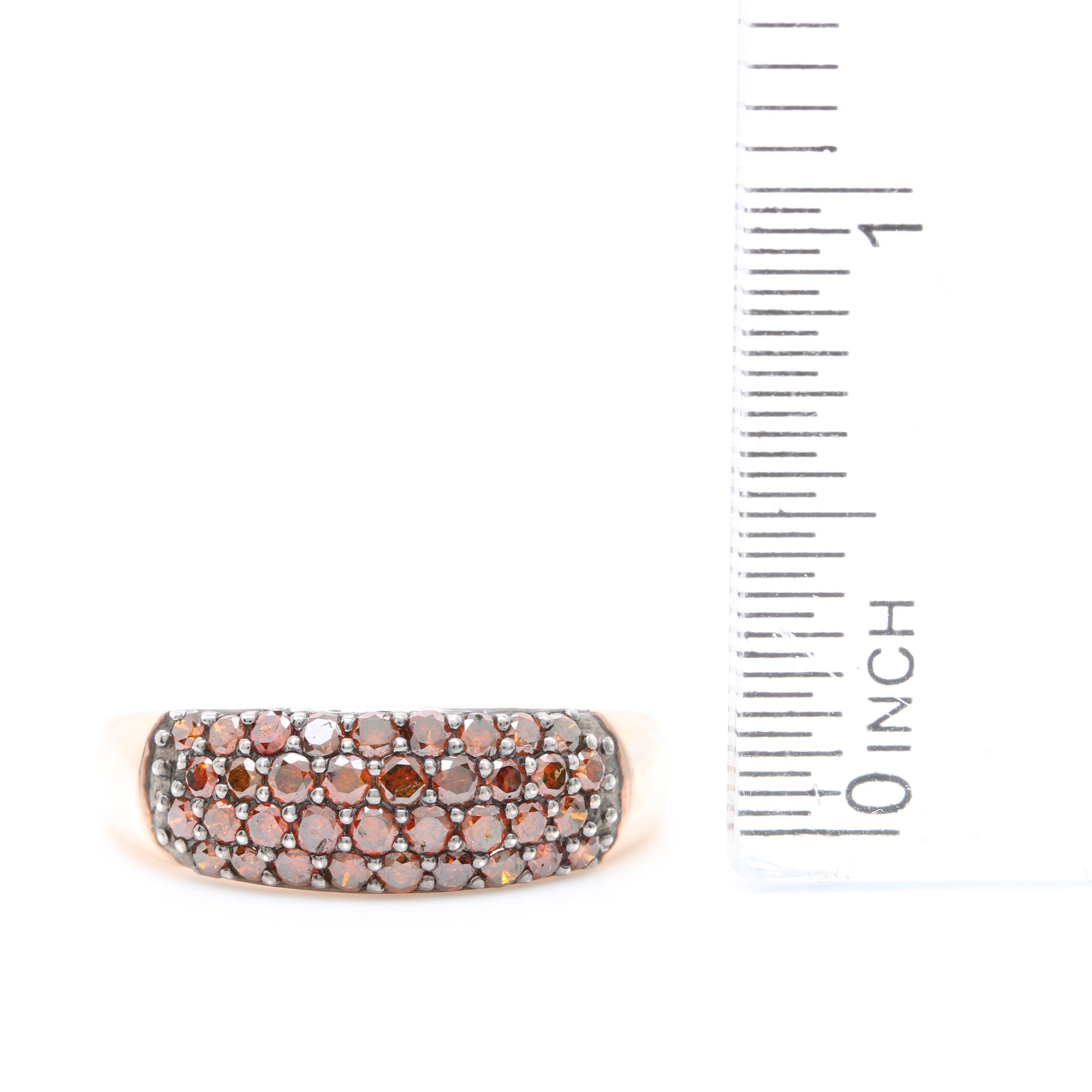 Gold Wash on Sterling Silver Brown Diamond Ring