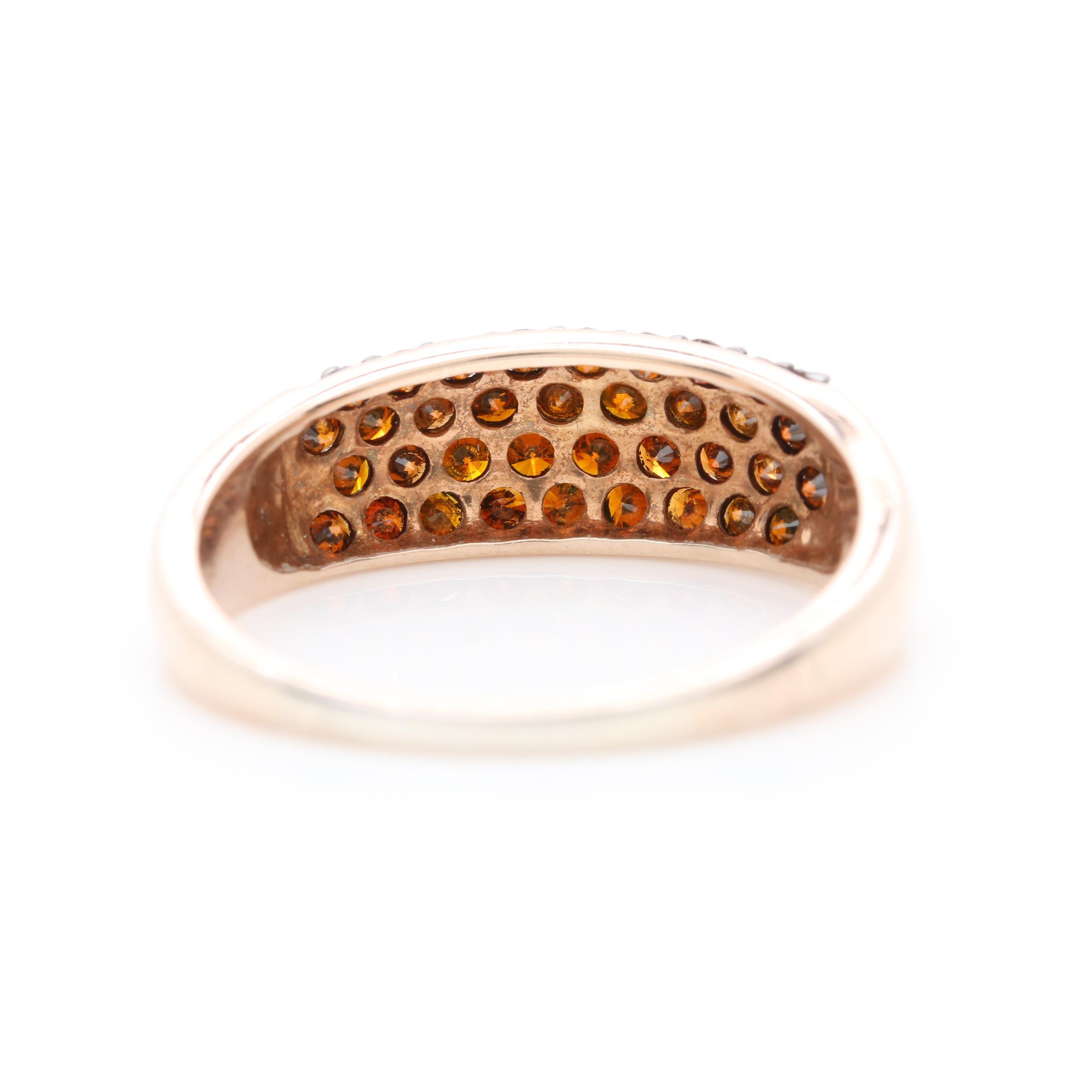 Gold Wash on Sterling Silver Brown Diamond Ring